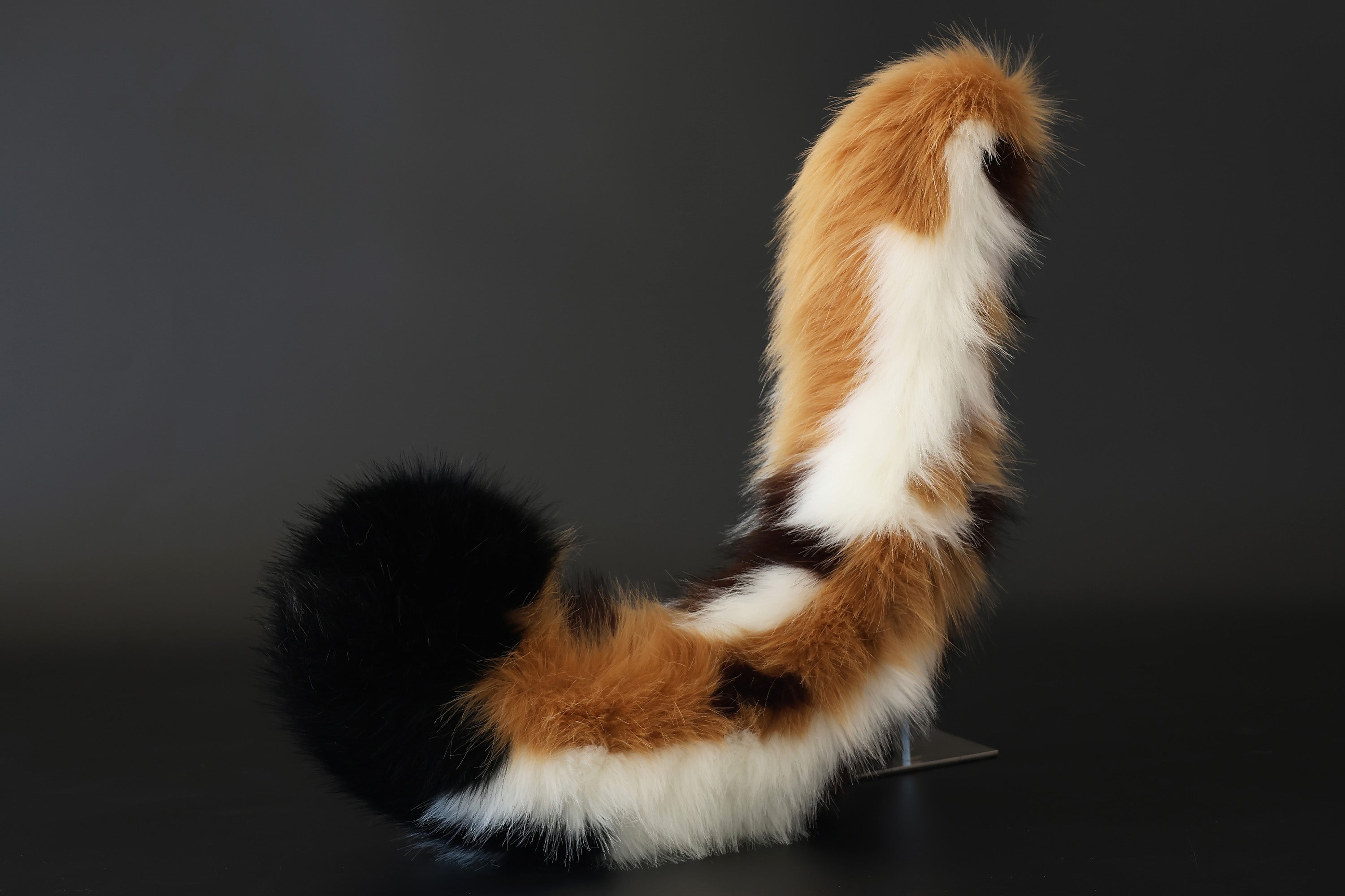 Calico faux fur cat ears and tail curved puppy tail and ears wolf tail and ears fox ears and tail butt plug set anime cosplay role play halloween Gift