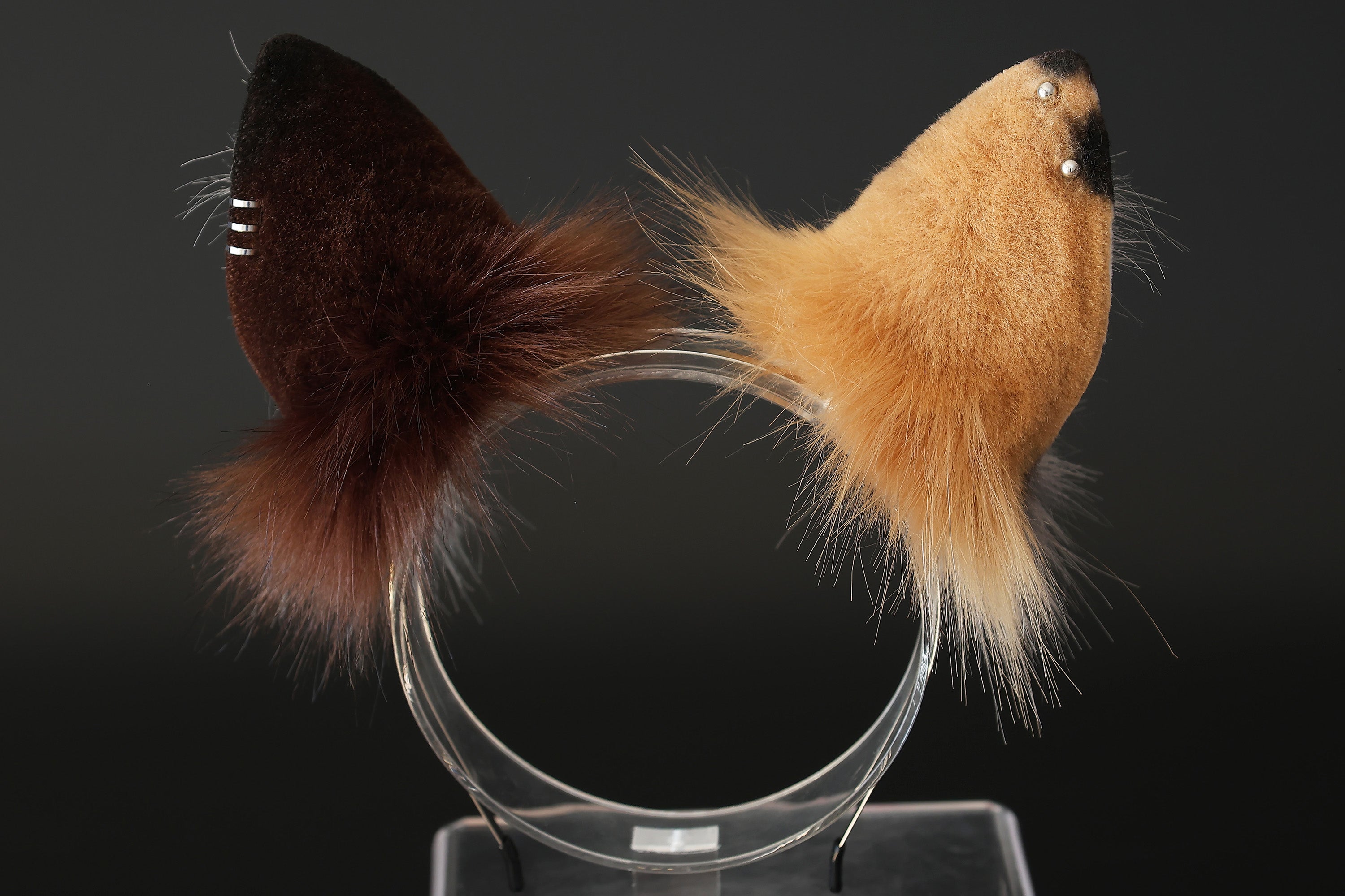 Calico faux fur cat ears and tail curved puppy tail and ears wolf tail and ears fox ears and tail butt plug set anime cosplay role play halloween Gift