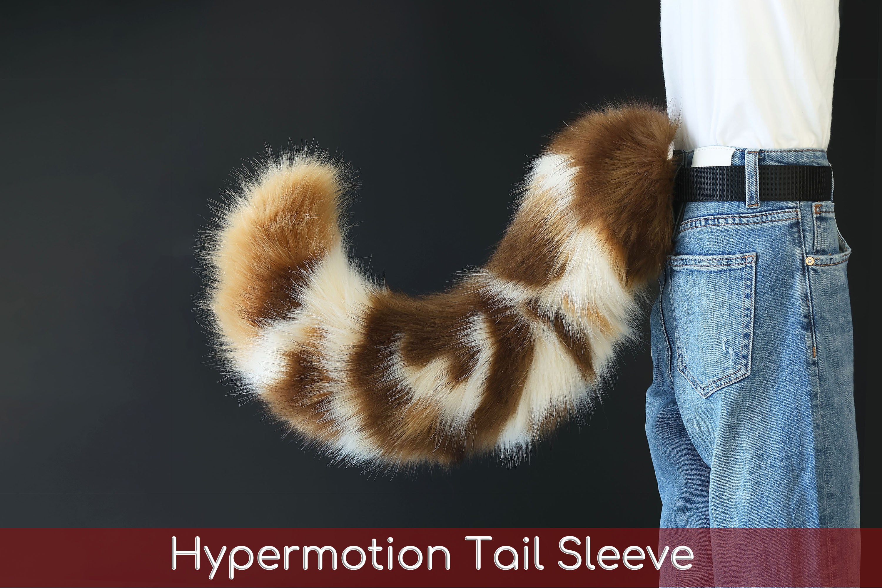 Calico hyper motion tail sleeve for silicone core tail base dog hypermotion tail covers super motion tail covers therian puppy kemonomimi