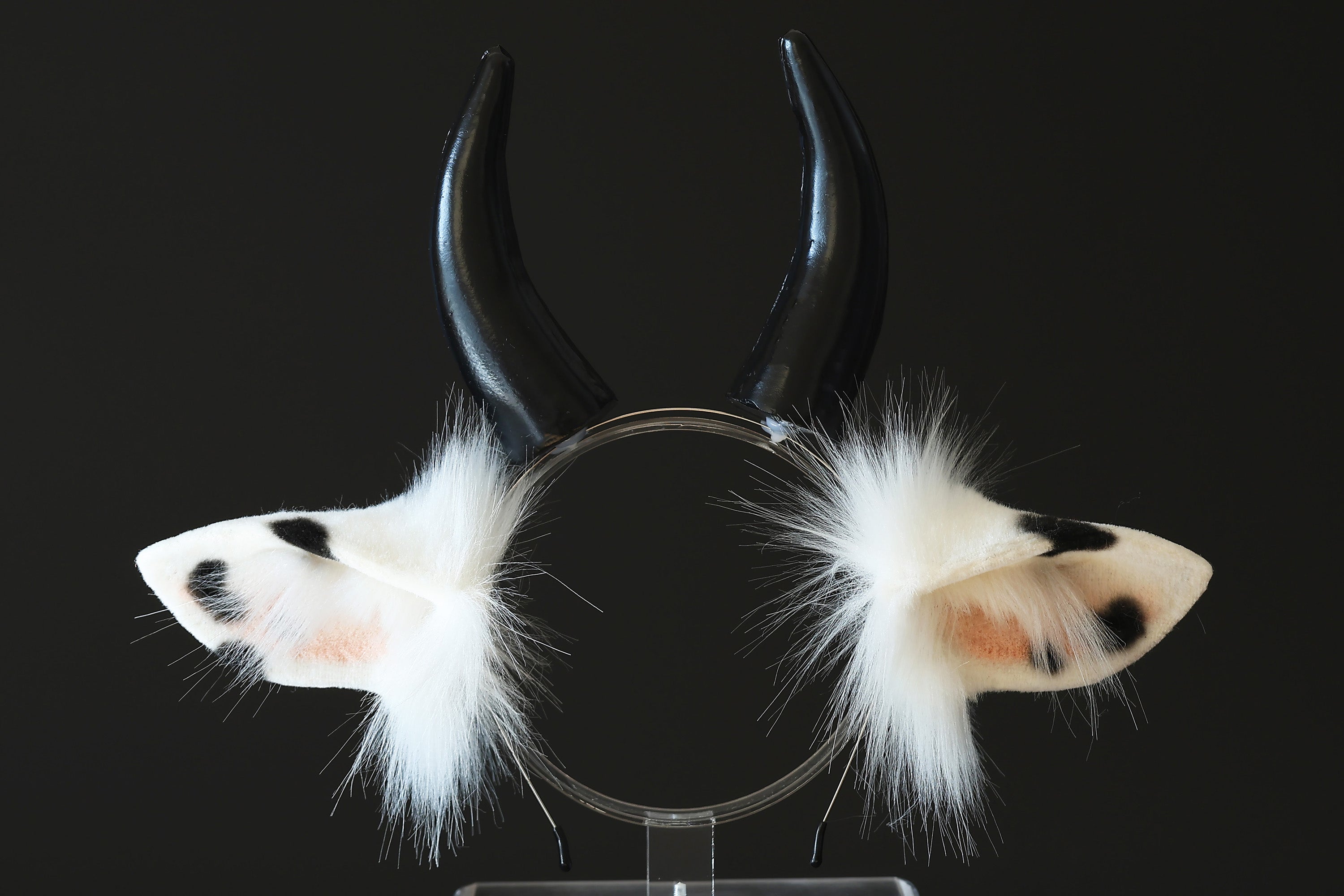 Faux fur cow ear and tail butt plug cow kemonomimi cow costume ear anime cosplay ear christmas gift cattle tail and ear therian Halloween gift furry