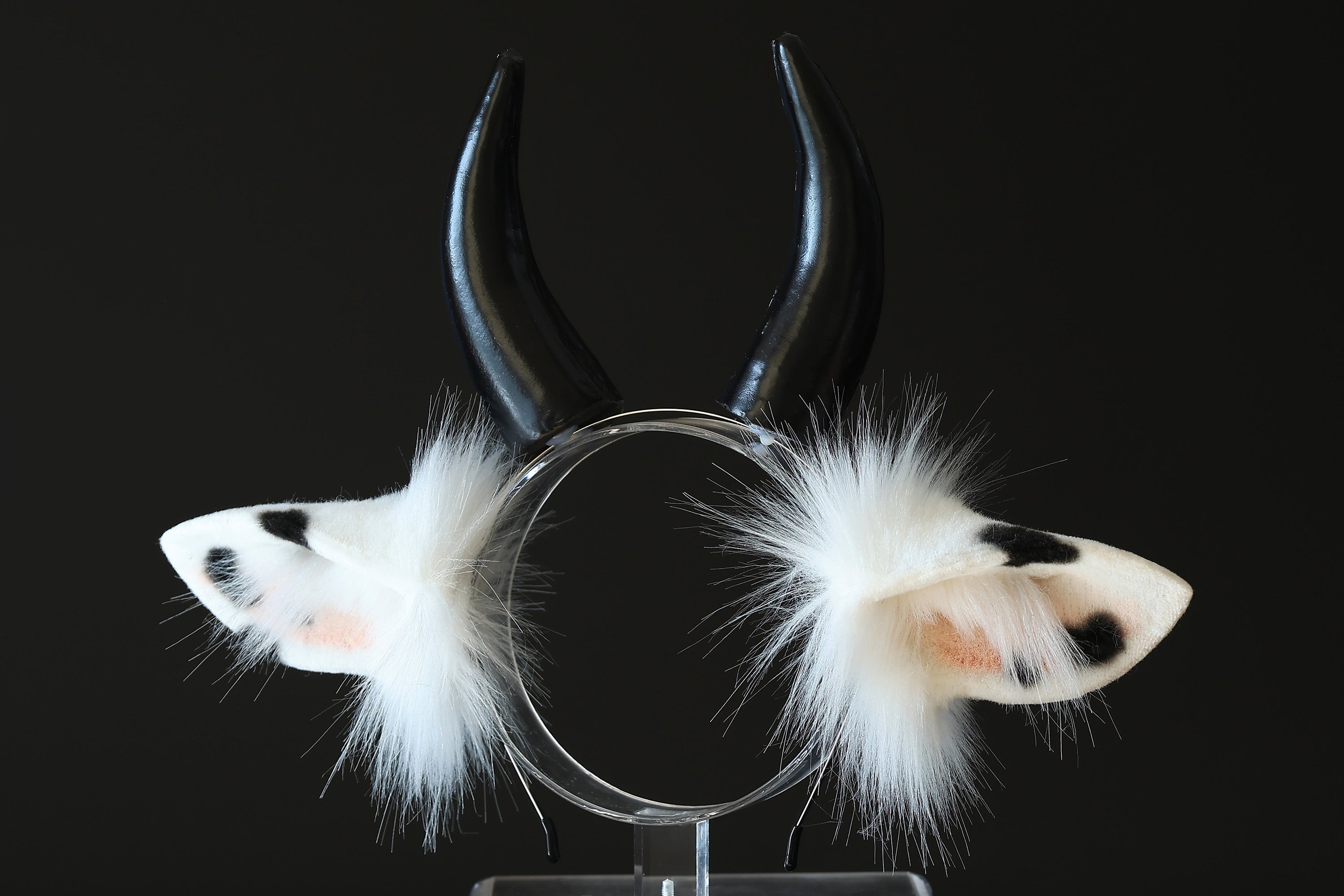 Faux fur cow ear and tail butt plug cow kemonomimi cow costume ear anime cosplay ear christmas gift cattle tail and ear therian Halloween gift furry