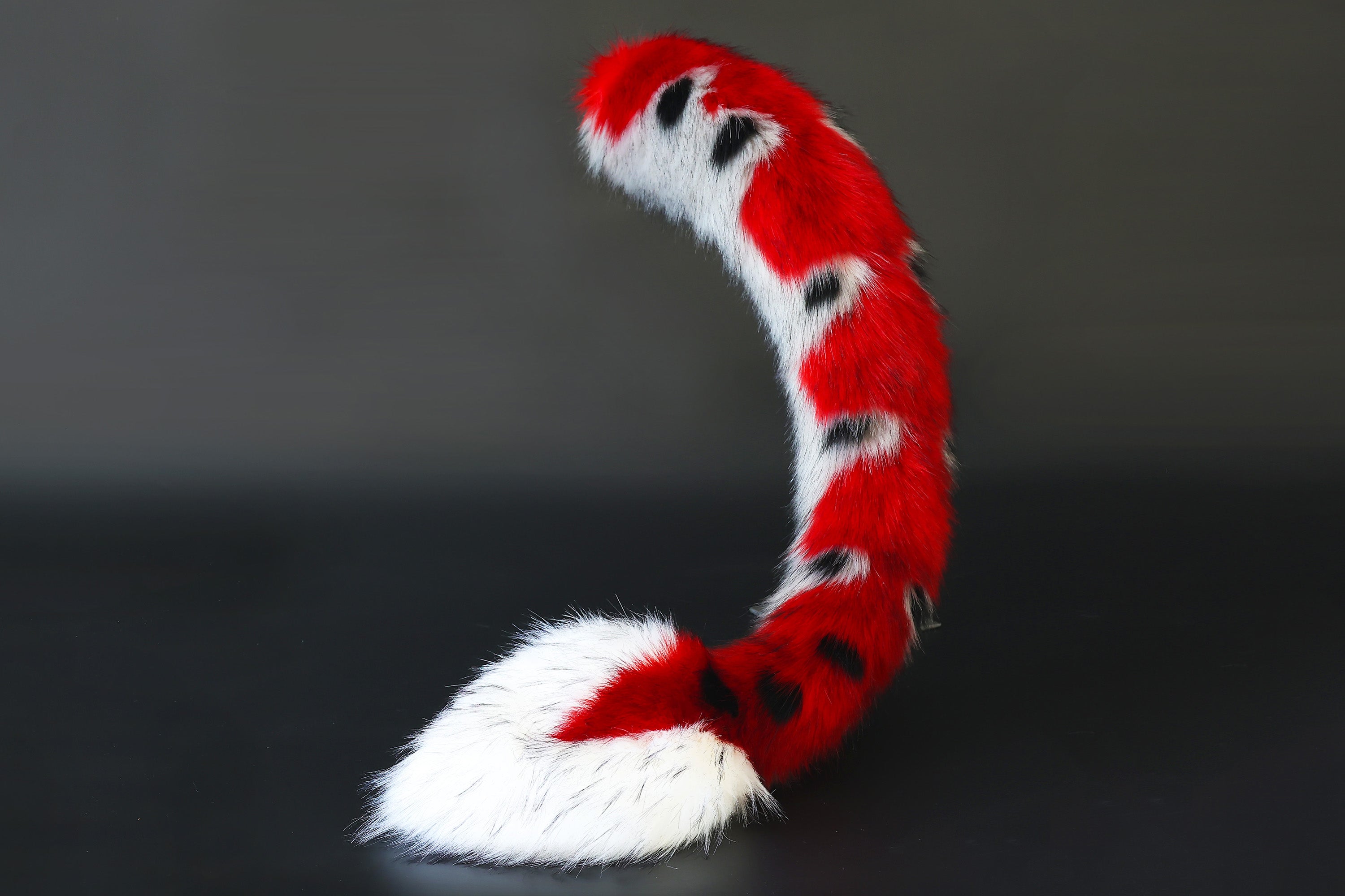 Faux fur dragon tail plug and ear anime cosplay fluffy tipped dragon wirin wickerbeast fursuit tail furry tail and ear lolita kemonomimi therian