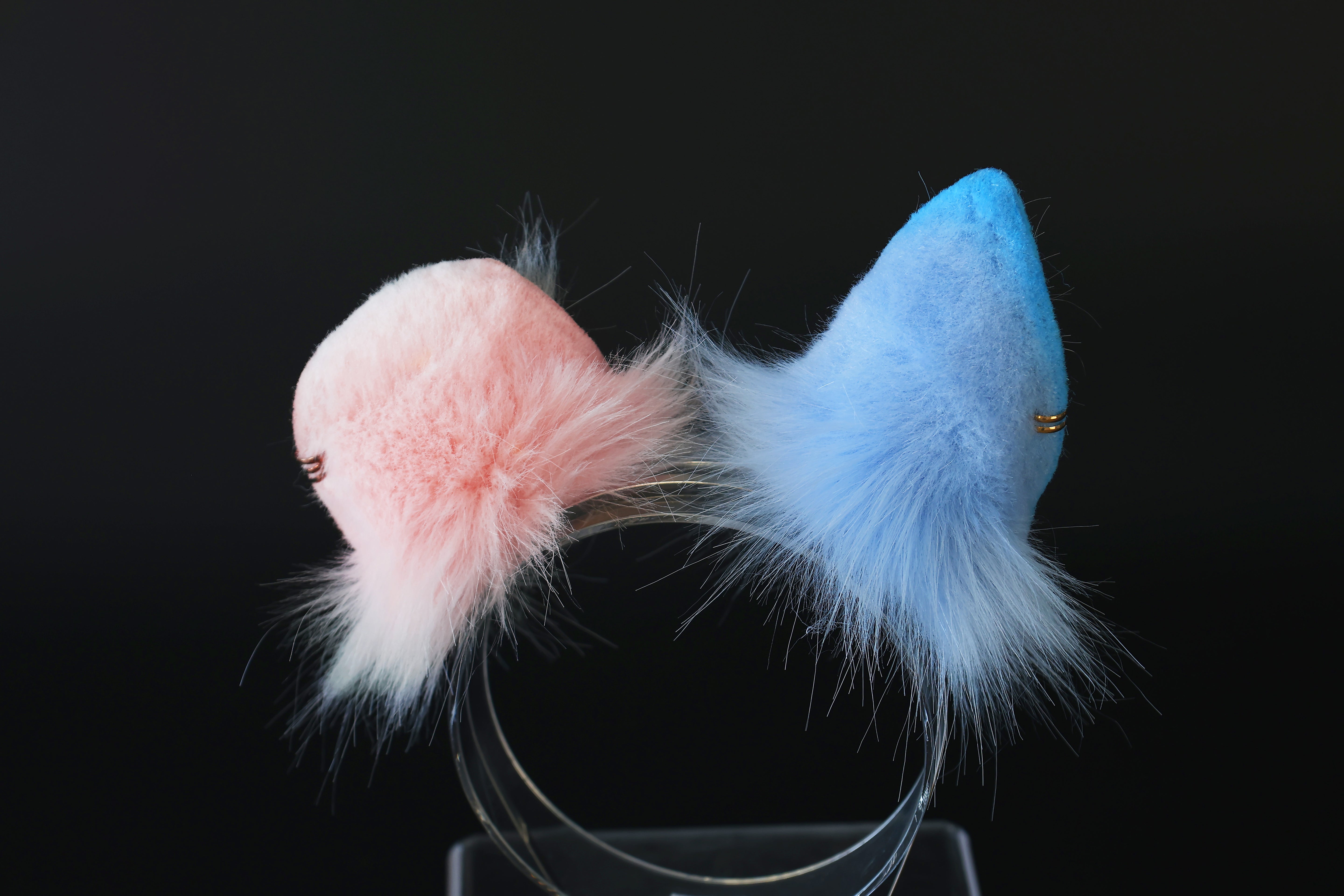 Faux fur pink blue shepherd dog tail and ear shiba Inu dog ear and tail anime cosplay therian puppy ear tail puppy girl kemonomimi puppy play