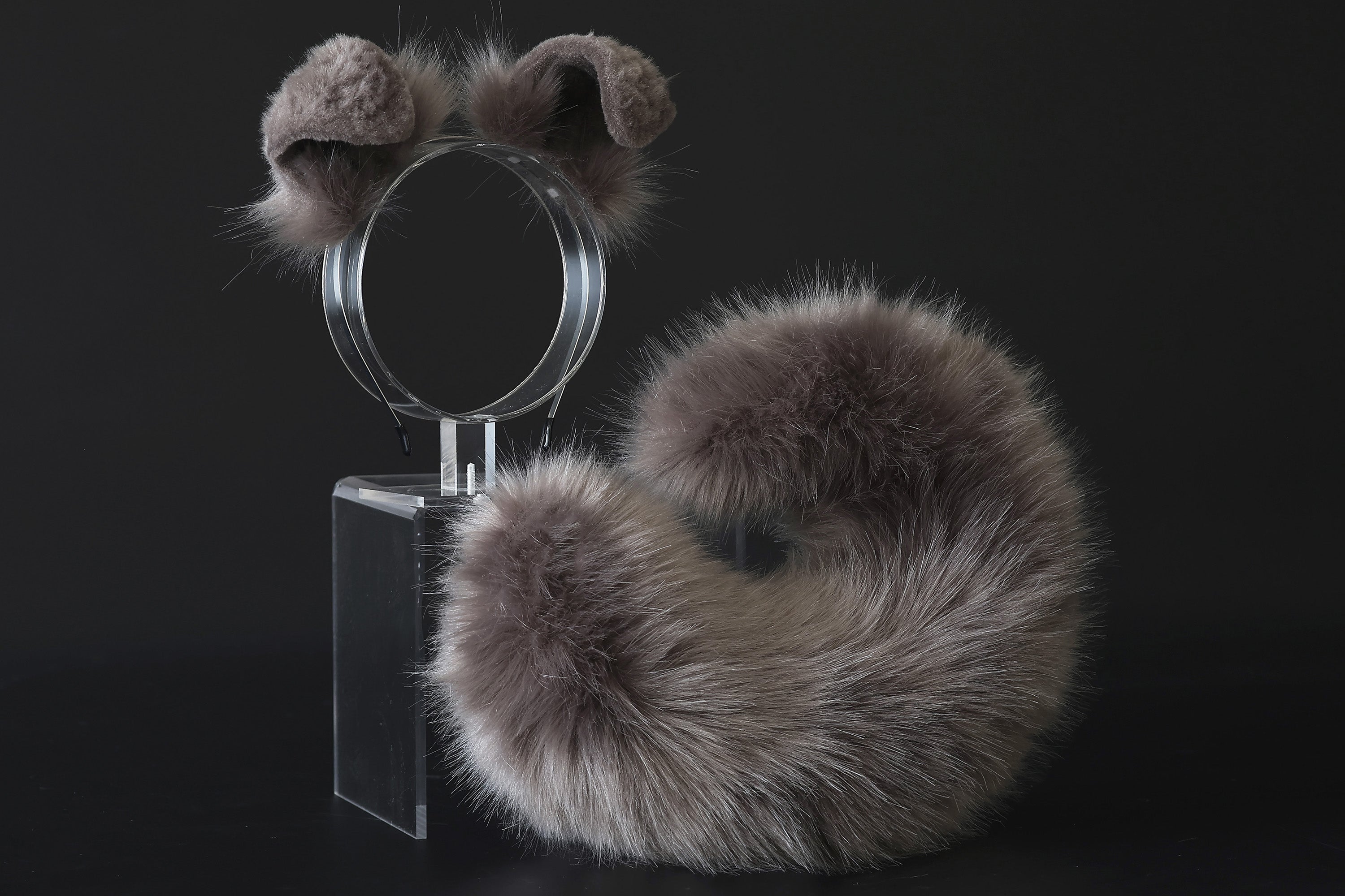 Faux fur shepherd dog tail and ear set Shiba Inu dog ear and tail butt plug dog furry anime cosplay girl therian puppy ear and tail puppy boy kemonomimi