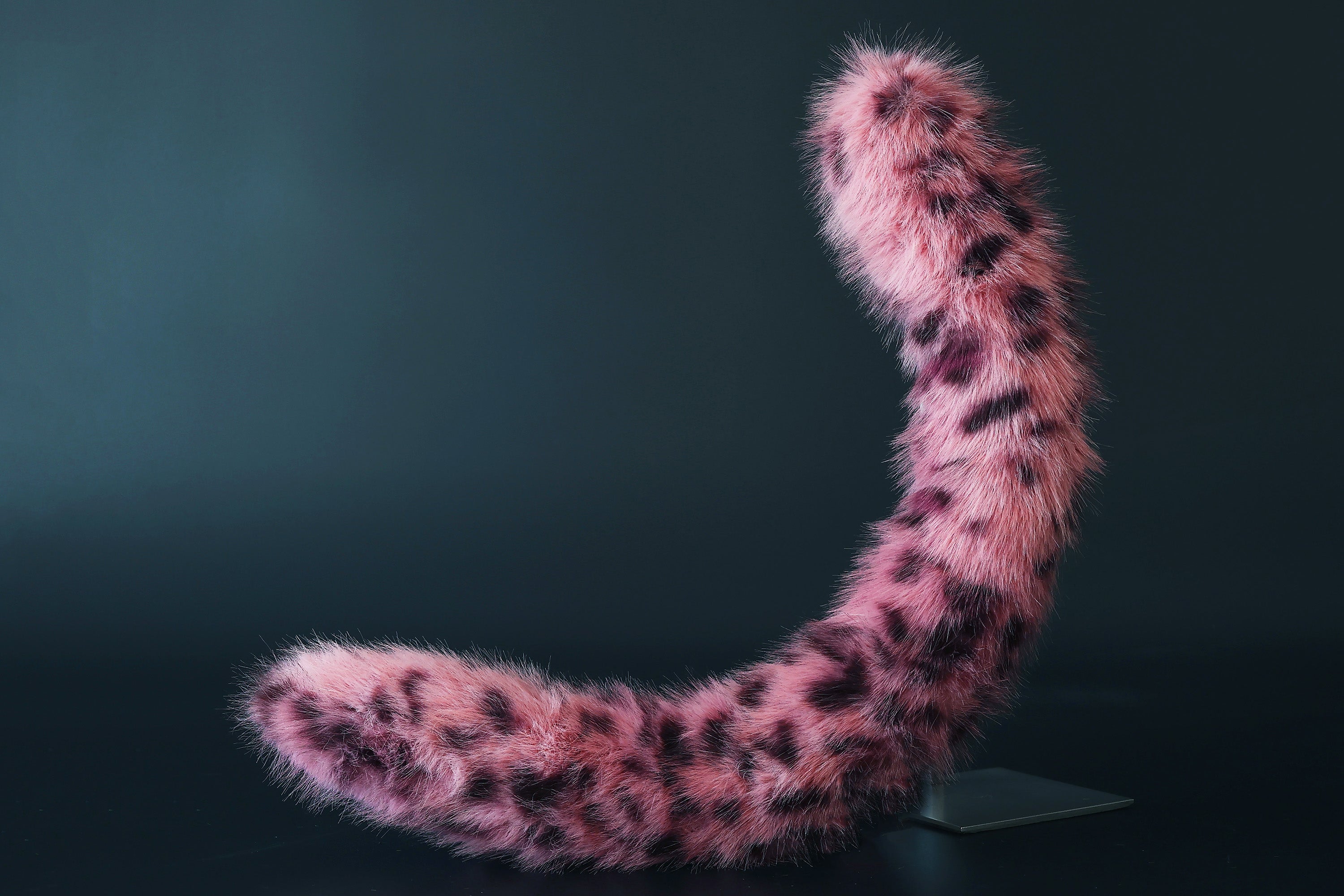 Faux fur snow leopard ear and tail butt plug set role play snow leopard cosplay ear and tail therian spotted leopard kemonomimi christmas gift furry