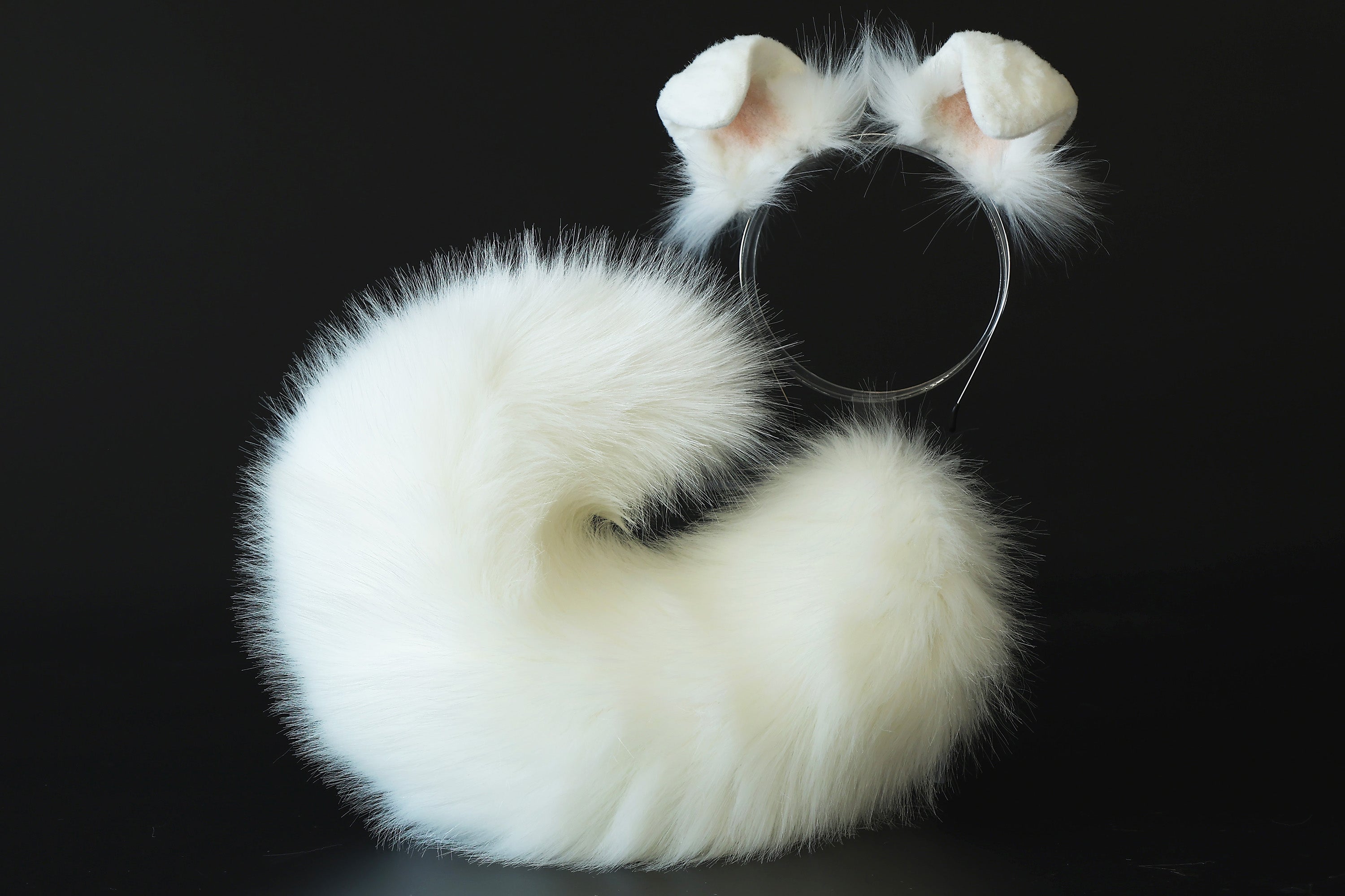 White puppy ear and tail plug set kemonomimi Shepherd dog ear and tail plug set Shiba Inu dog ear and tail butt plug set cosplay petplay puppy play dog therian