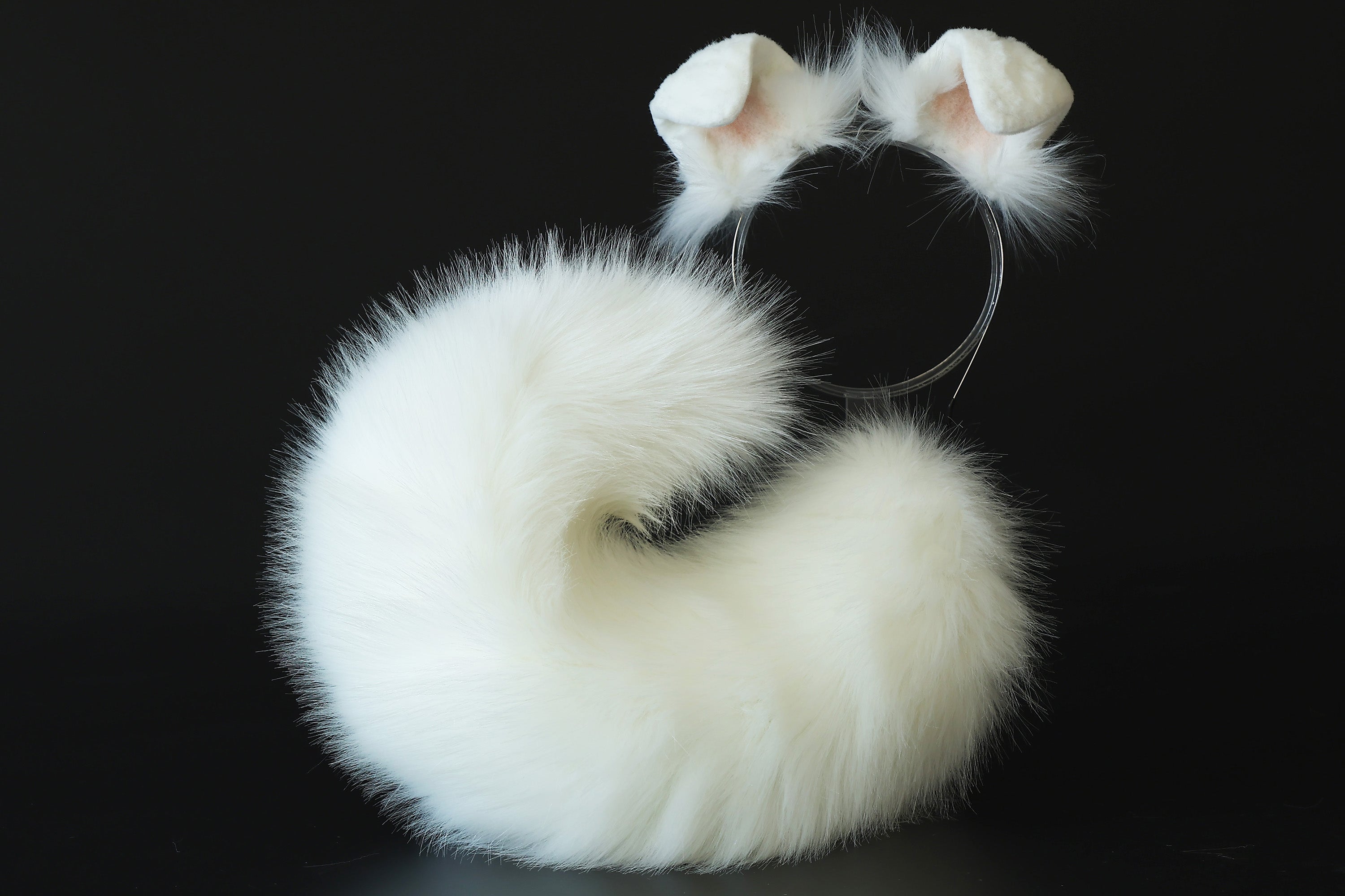 White puppy ear and tail plug set kemonomimi Shepherd dog ear and tail plug set Shiba Inu dog ear and tail butt plug set cosplay petplay puppy play dog therian