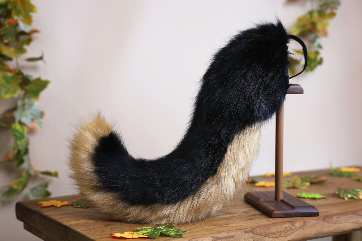 Faux fur german shepherd dog tail sleeve and ears puppy sleeves for hyper motion silicone base super motion tail covers kemonomimi therian