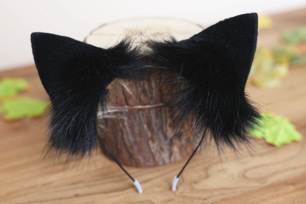 Faux fur german shepherd dog tail sleeve and ears puppy sleeves for hyper motion silicone base super motion tail covers kemonomimi therian