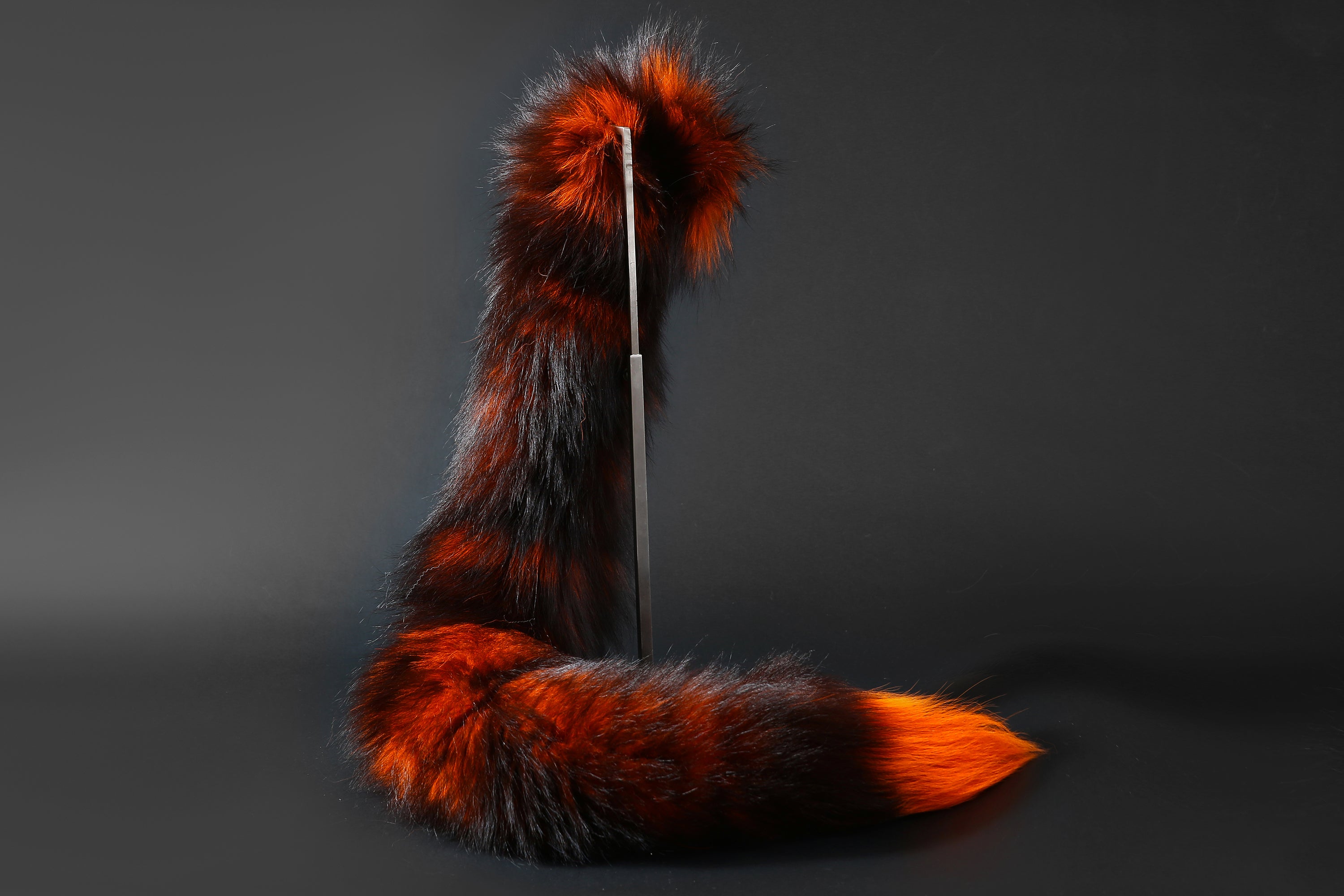 Real fur fox tail and ear