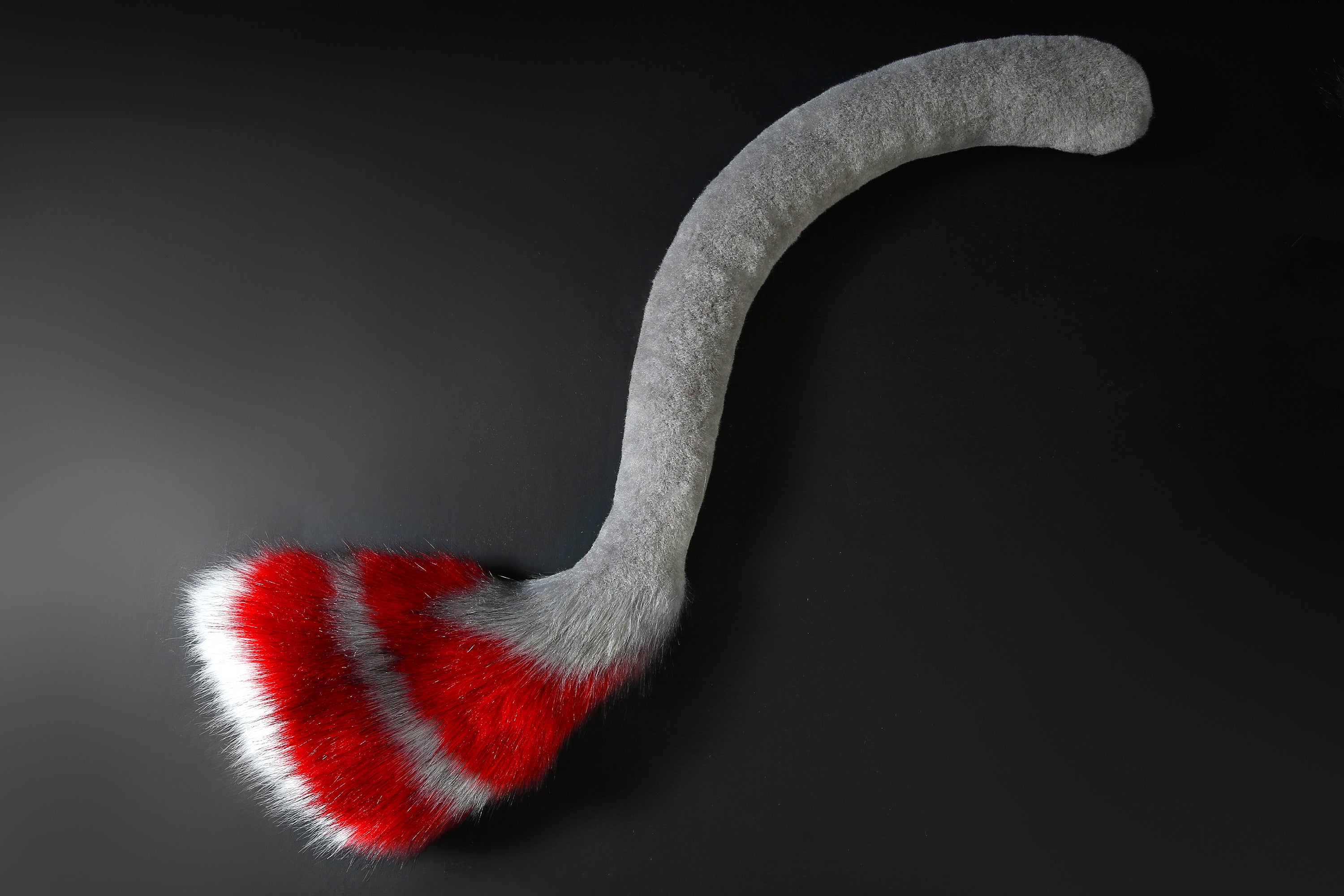 Husk Ears Husk tail Hazbin Hotel Cosplay Ears - Husk Tail Cosplay - Faux Fur Hazbin Hotel Husk Ears and Tail - Husker Ears and Tug Tail Gray