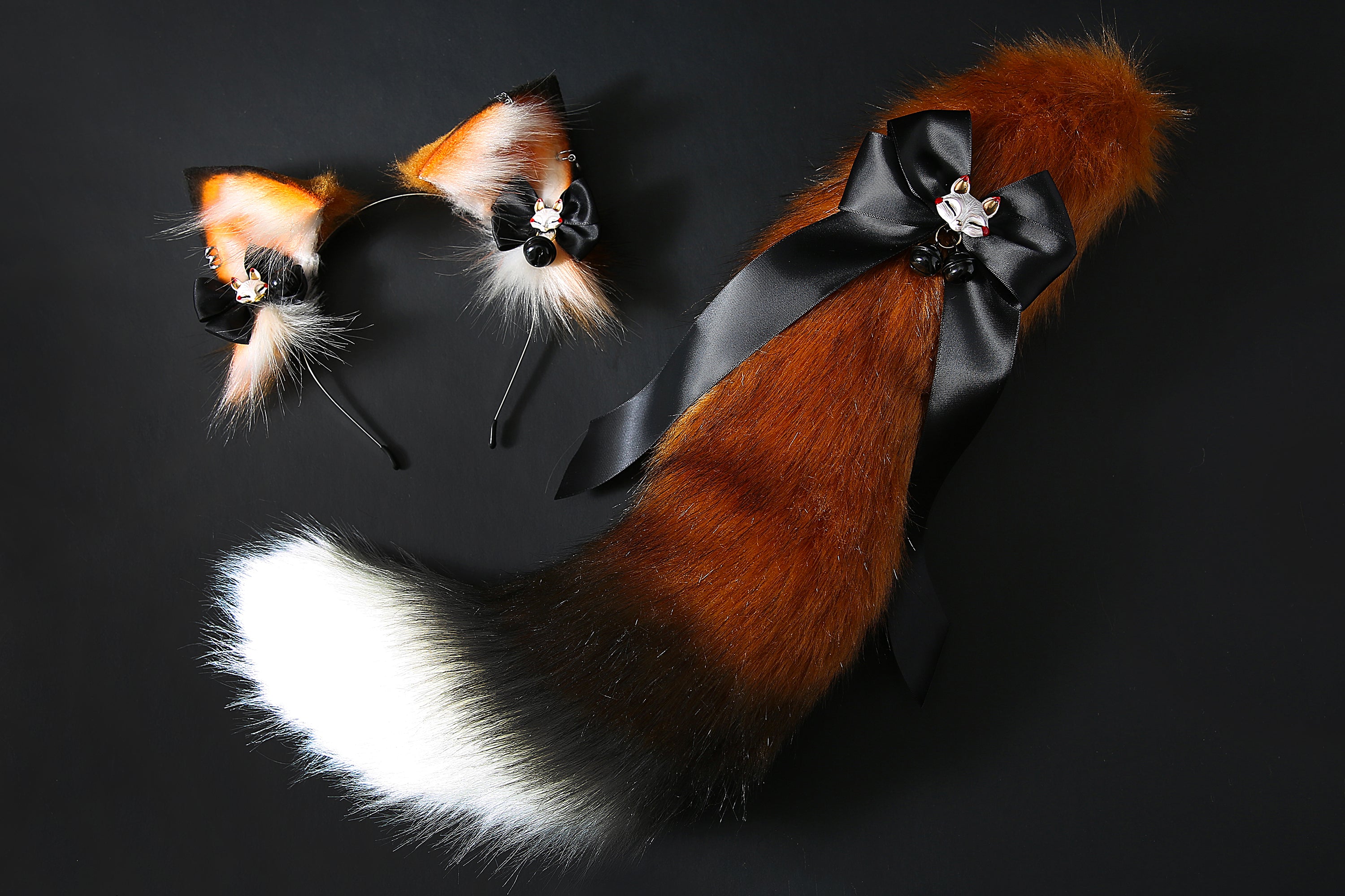 faux fur red fox tail plug and ear wolf tail buttplug and ear kitten e Aliriga faux fur red fox tail plug and ear wolf tail buttplug and ear kitten e Aliriga