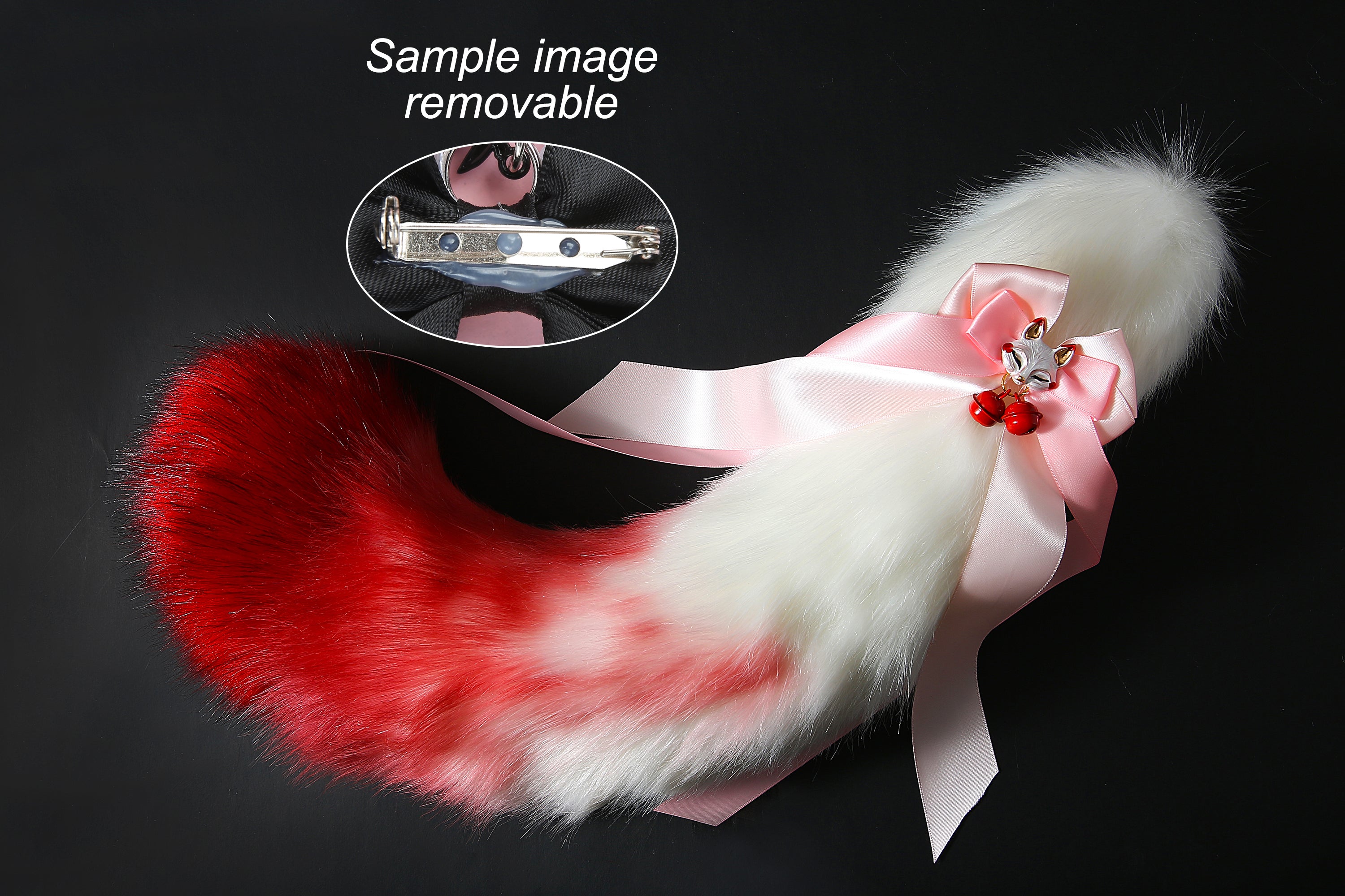 White red cat ear headband and tail set kittenplay