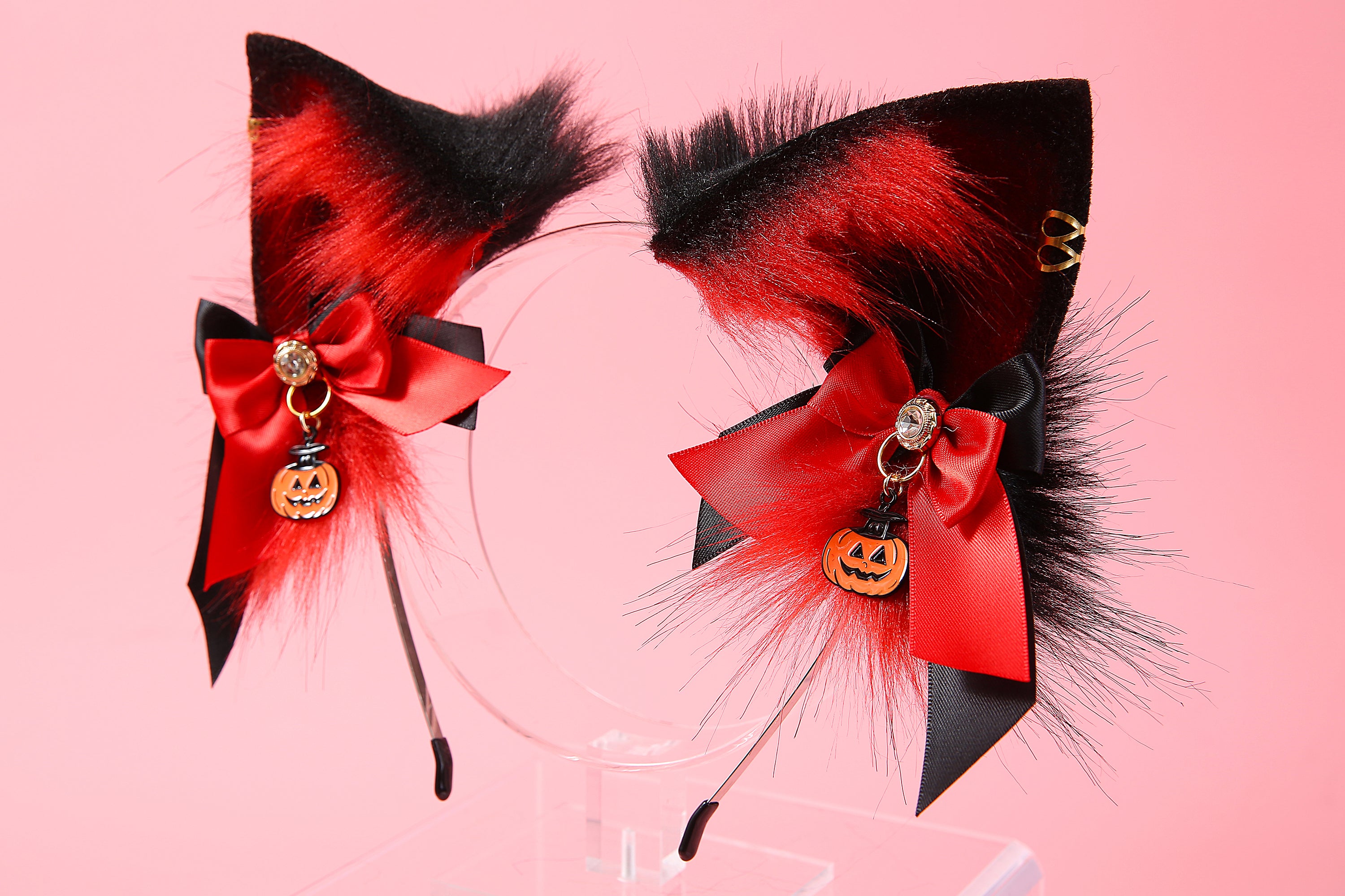 Kitten ear and tail set cat ear headband and tail