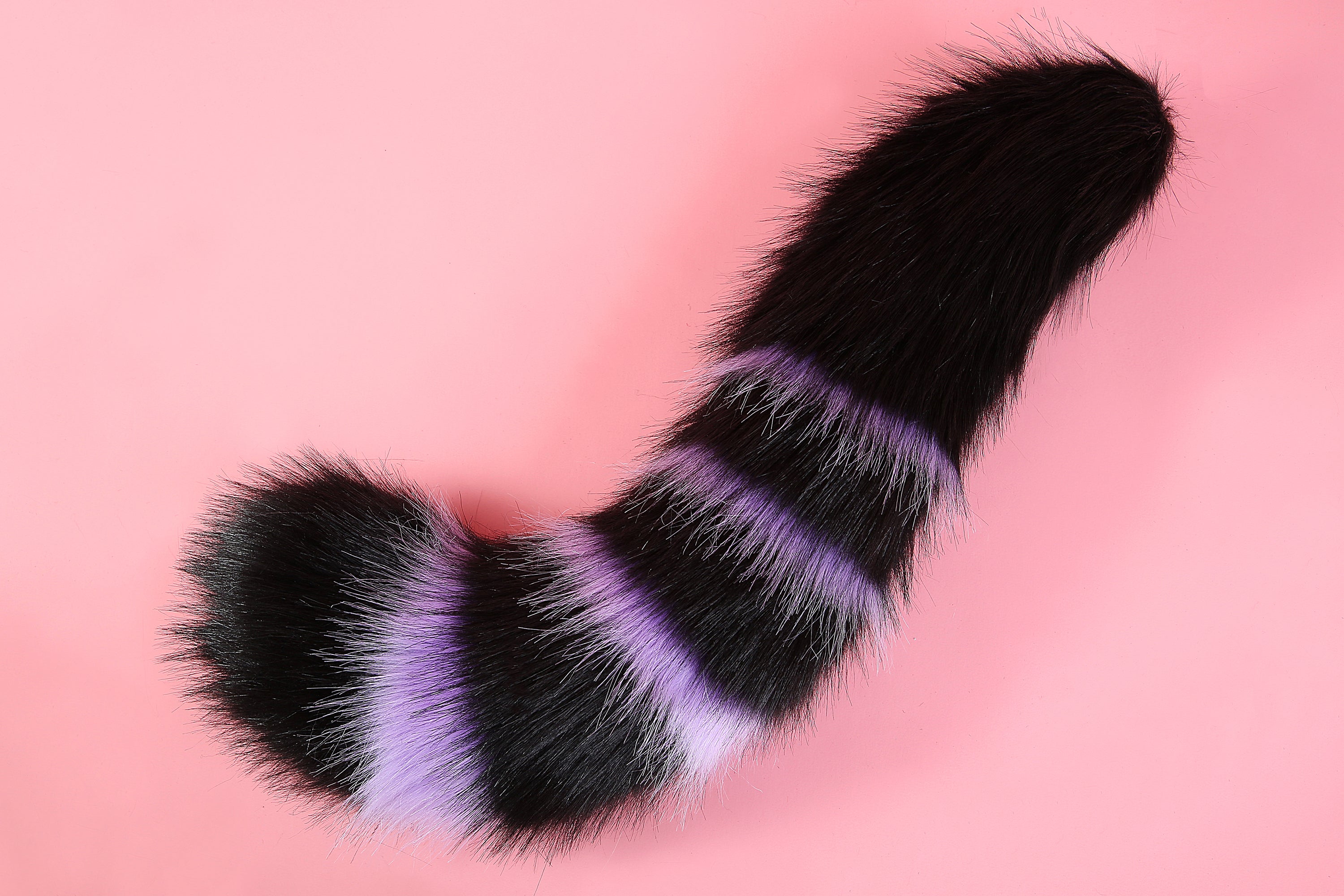 Purple kitten ear and tail set cat ear headband and tail