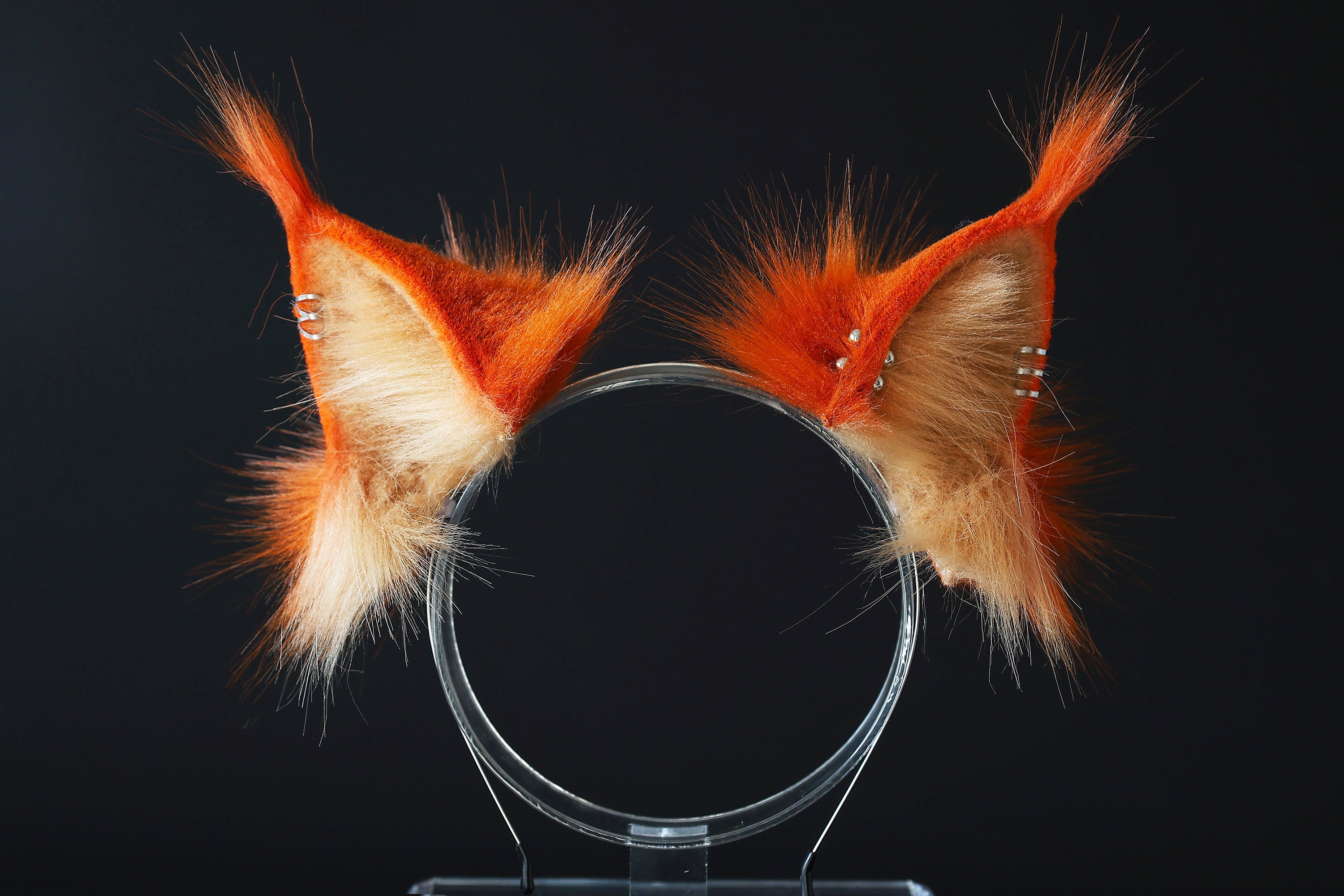 Realistic faux fur squirrel tail butt plug and ear set squirrel ears and tail kemonomimi squirrel therian anime cosplay chipmunks