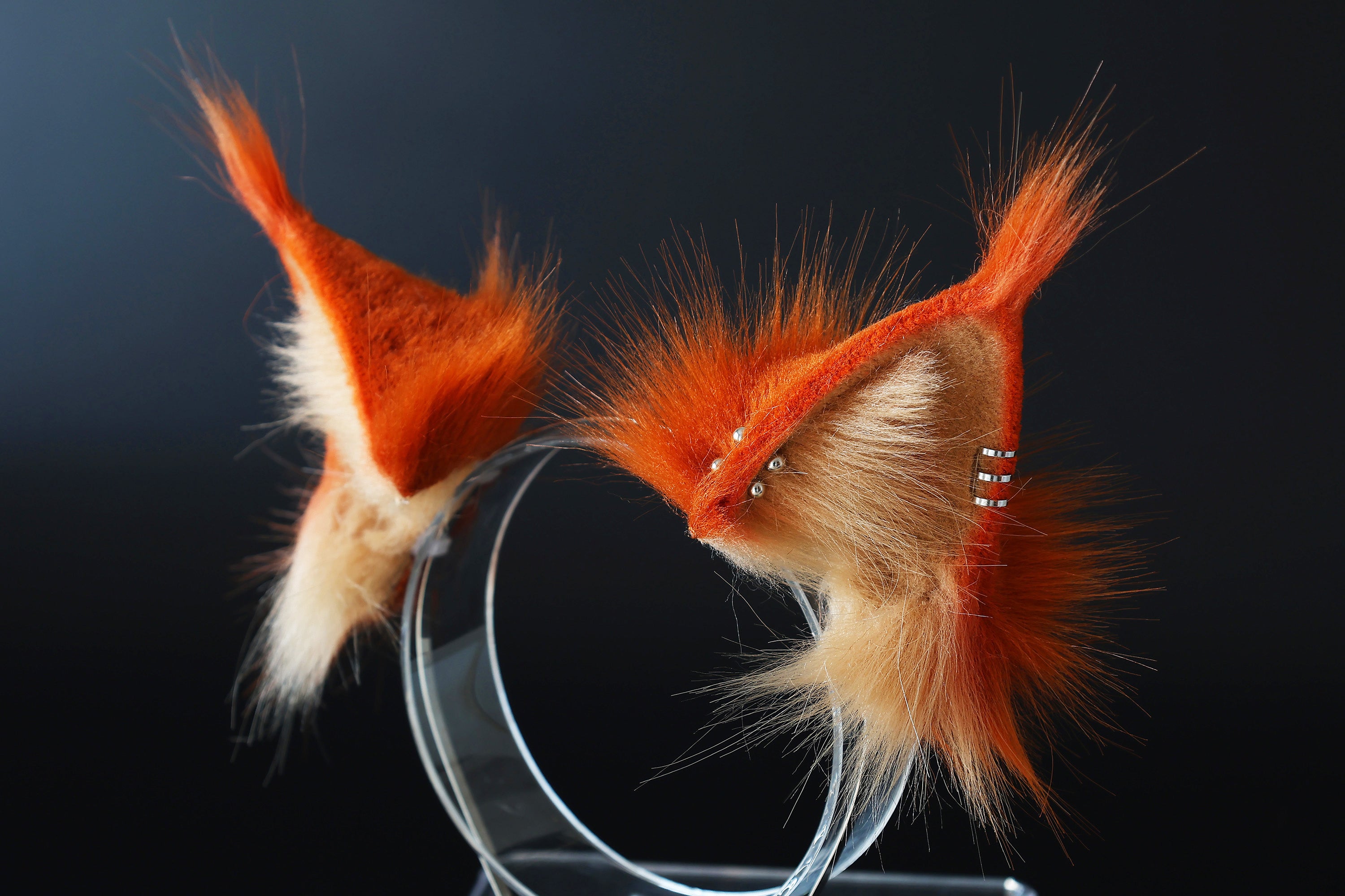 Realistic faux fur squirrel tail butt plug and ear set squirrel ears and tail kemonomimi squirrel therian anime cosplay chipmunks
