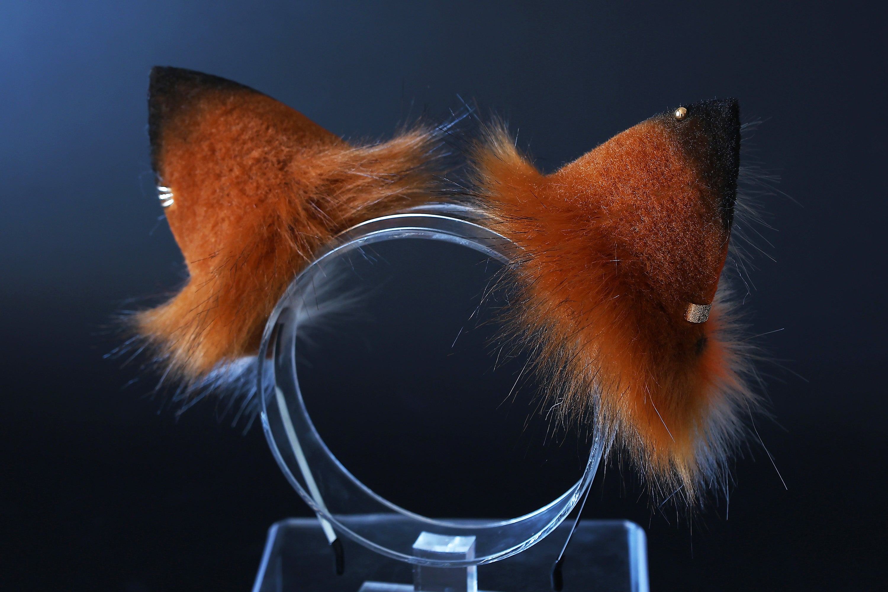 Faux fur 3 tailed kitsune tail plug and ear set 3 fox tails and ears kitten ear and tail set wolf ear and tail anime cosplay role play