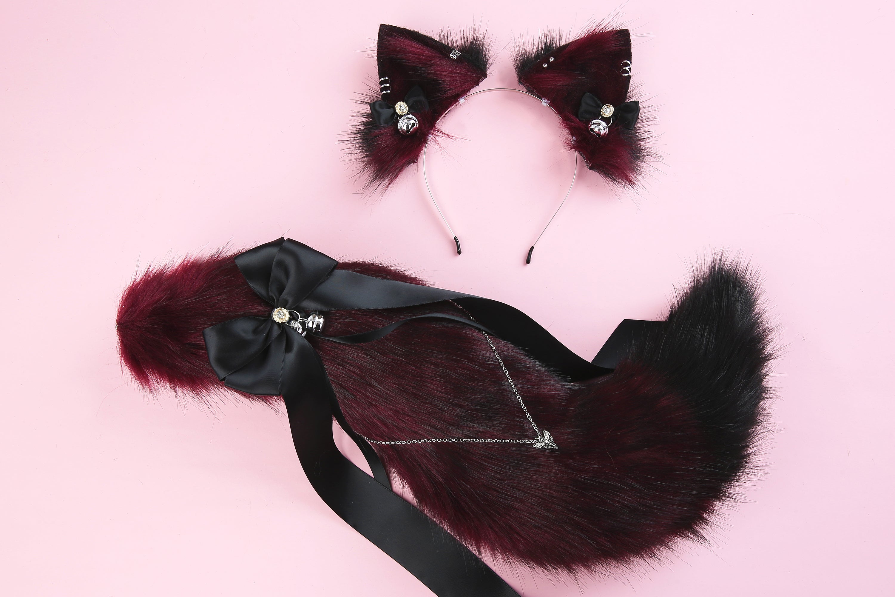 Fox ear and tail set wolf ear and tail set cat ear and tail set anime cosplay halloween gift kittenplay petplay fox tail plug mature