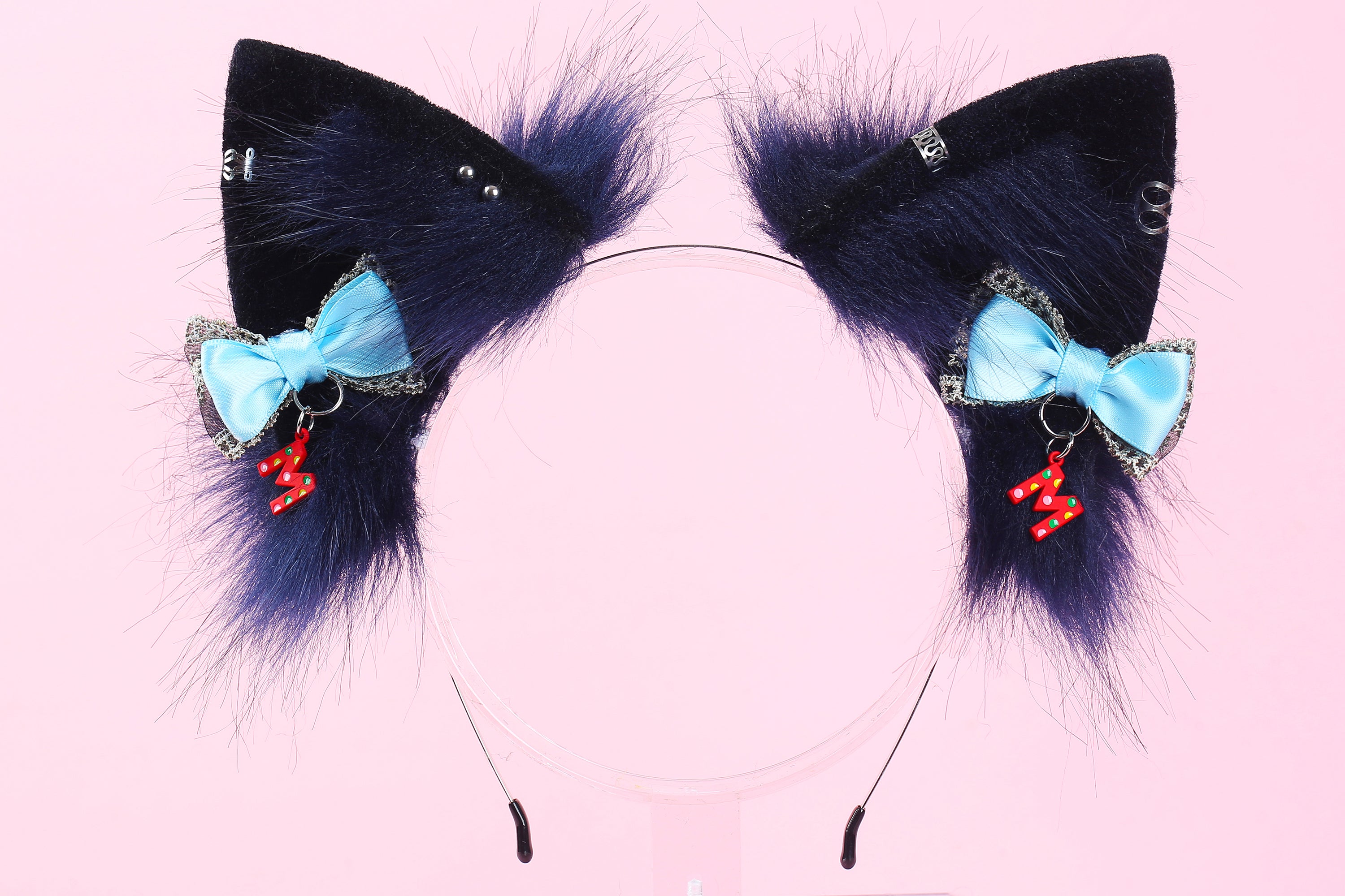 Blue fox ear and tail set wolf ear and tail set cat ear and tail set anime cosplay halloween gift kittenplay petplay fox tail plug mature