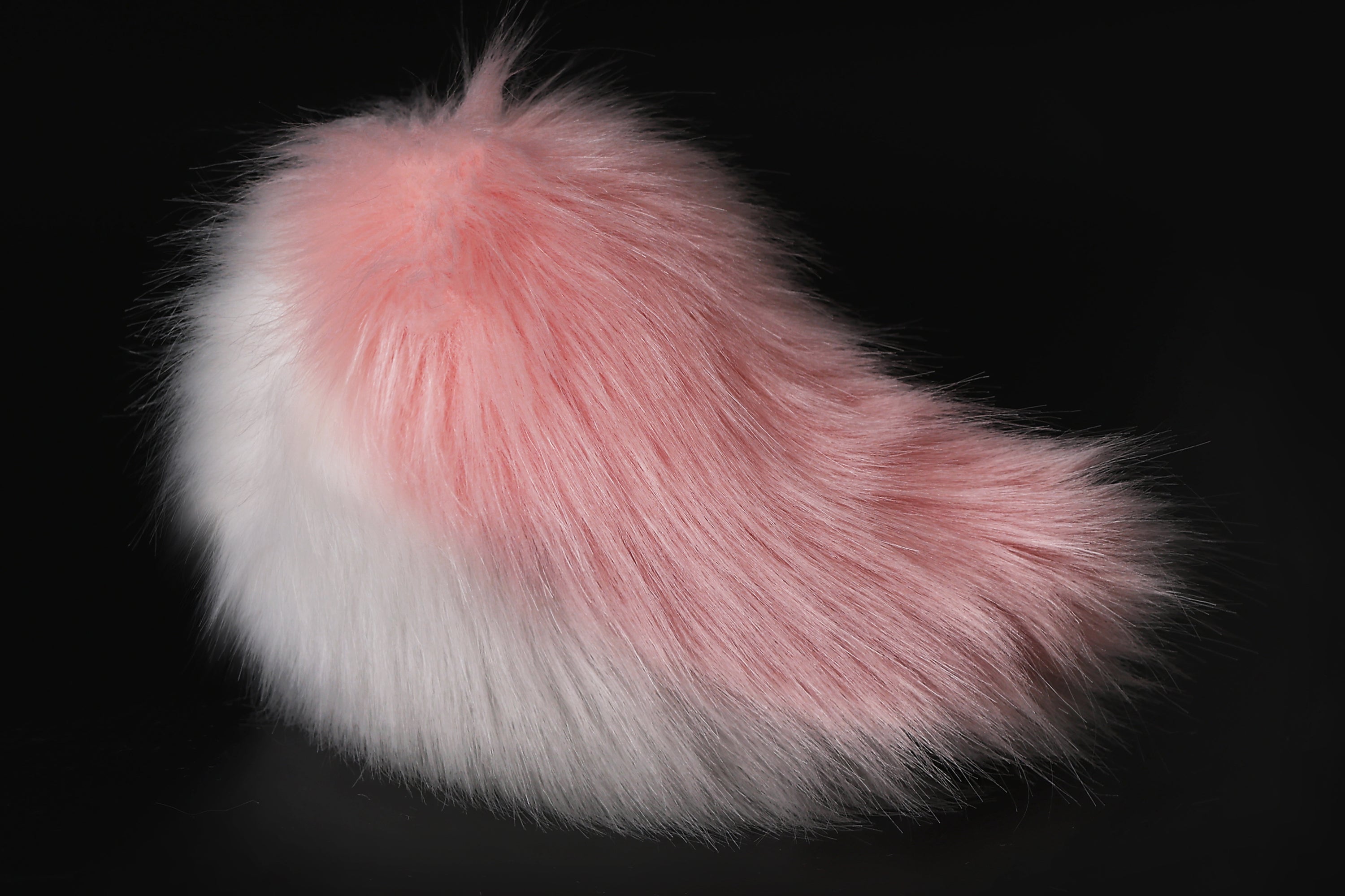 Pink white soft lop bunny ear and tail cosplay realistic faux fur floppy rabbit ears tail set bunny kemonomim rabbit therian