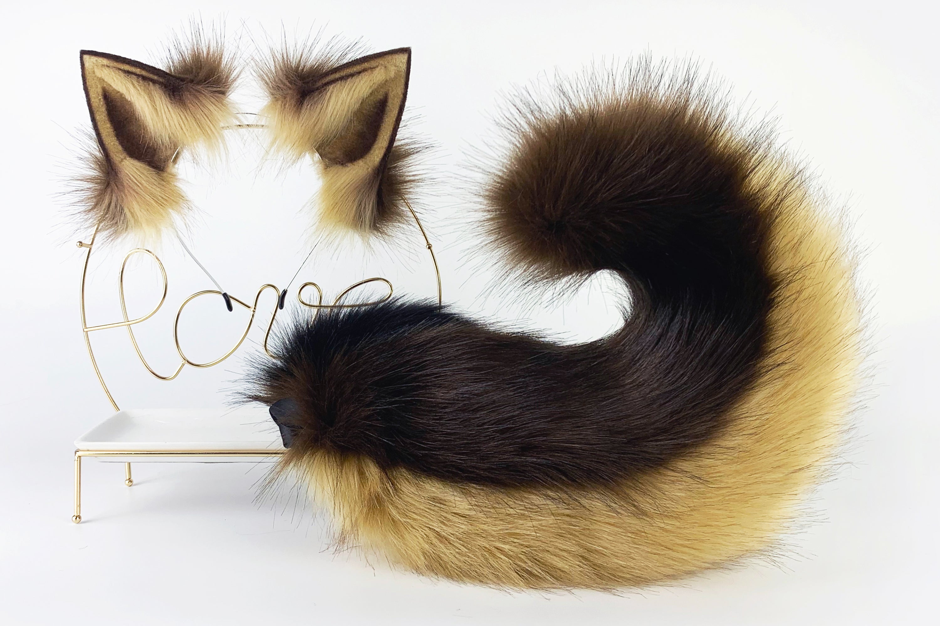 Husky dog ear and tail plug set puppy ear and tail set animal cosplay puppy play petplay dog ear and dog tail set puppy tail and ear kemonomimi