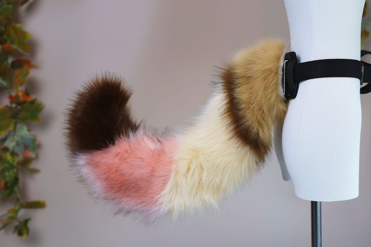 Hyper motion puppy tail sleeve and ears faux fur dog sleeves for silicone base - super motion tail covers - therian puppy kemonomimi furry