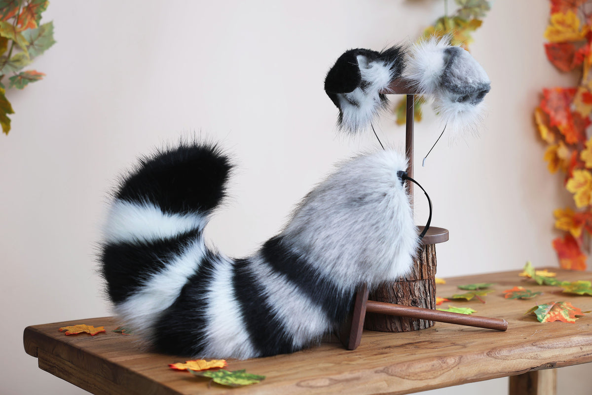 Hyper motion puppy tail sleeve and ears faux fur dog sleeves for silicone base - super motion tail covers - therian puppy kemonomimi furry