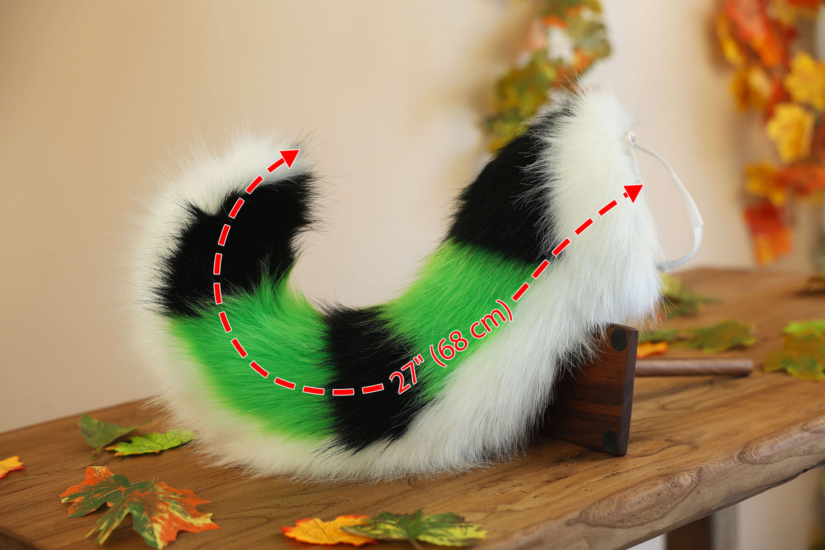 Hyper motion puppy tail sleeve and ears faux fur dog sleeves for silicone base - super motion tail covers - therian puppy kemonomimi furry