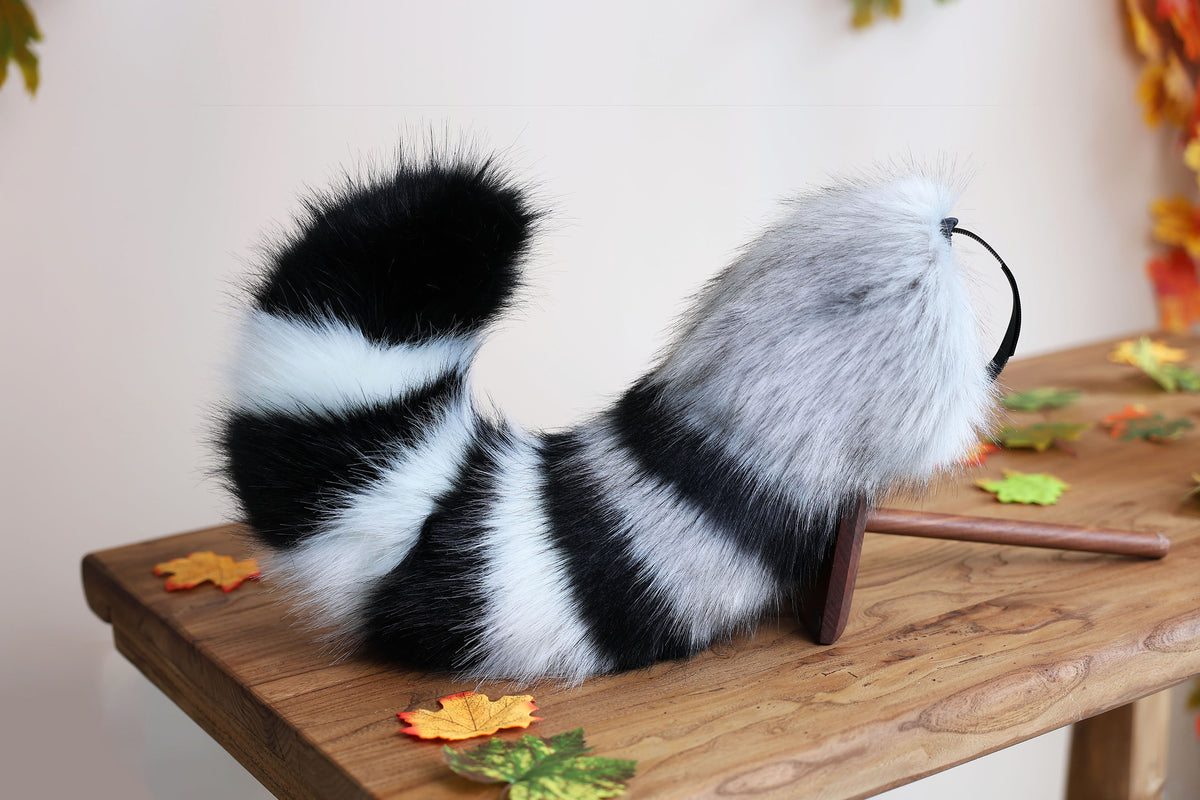 Hyper motion puppy tail sleeve and ears faux fur dog sleeves for silicone base - super motion tail covers - therian puppy kemonomimi furry