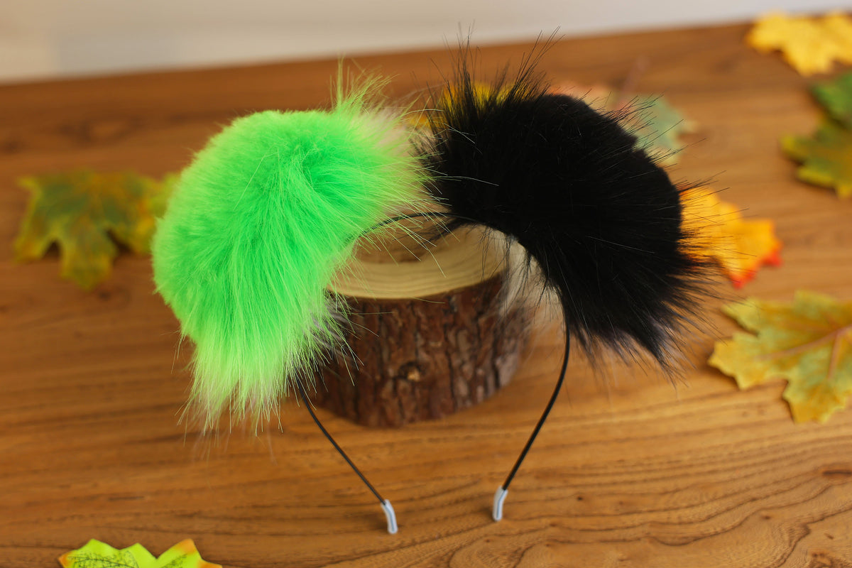 Hyper motion puppy tail sleeve and ears faux fur dog sleeves for silicone base - super motion tail covers - therian puppy kemonomimi furry