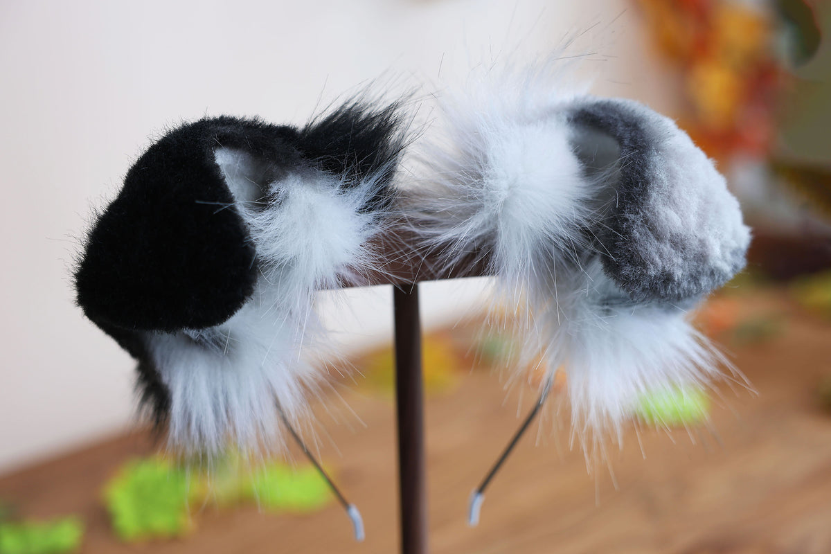 Hyper motion puppy tail sleeve and ears faux fur dog sleeves for silicone base - super motion tail covers - therian puppy kemonomimi furry