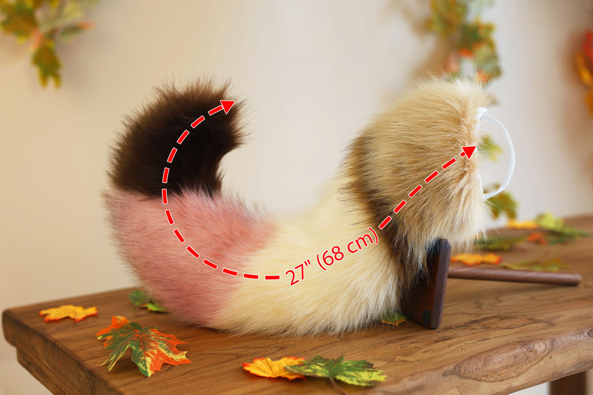 Hyper motion puppy tail sleeve and ears faux fur dog sleeves for silicone base - super motion tail covers - therian puppy kemonomimi furry