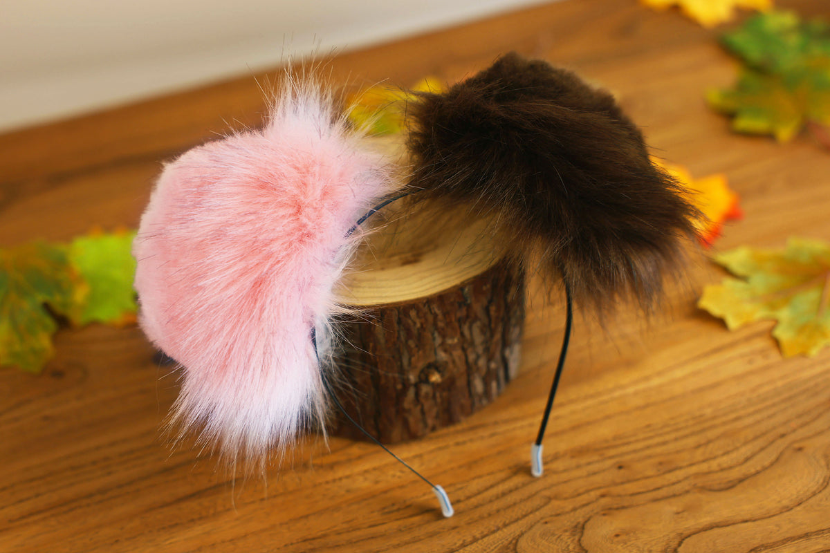 Hyper motion puppy tail sleeve and ears faux fur dog sleeves for silicone base - super motion tail covers - therian puppy kemonomimi furry