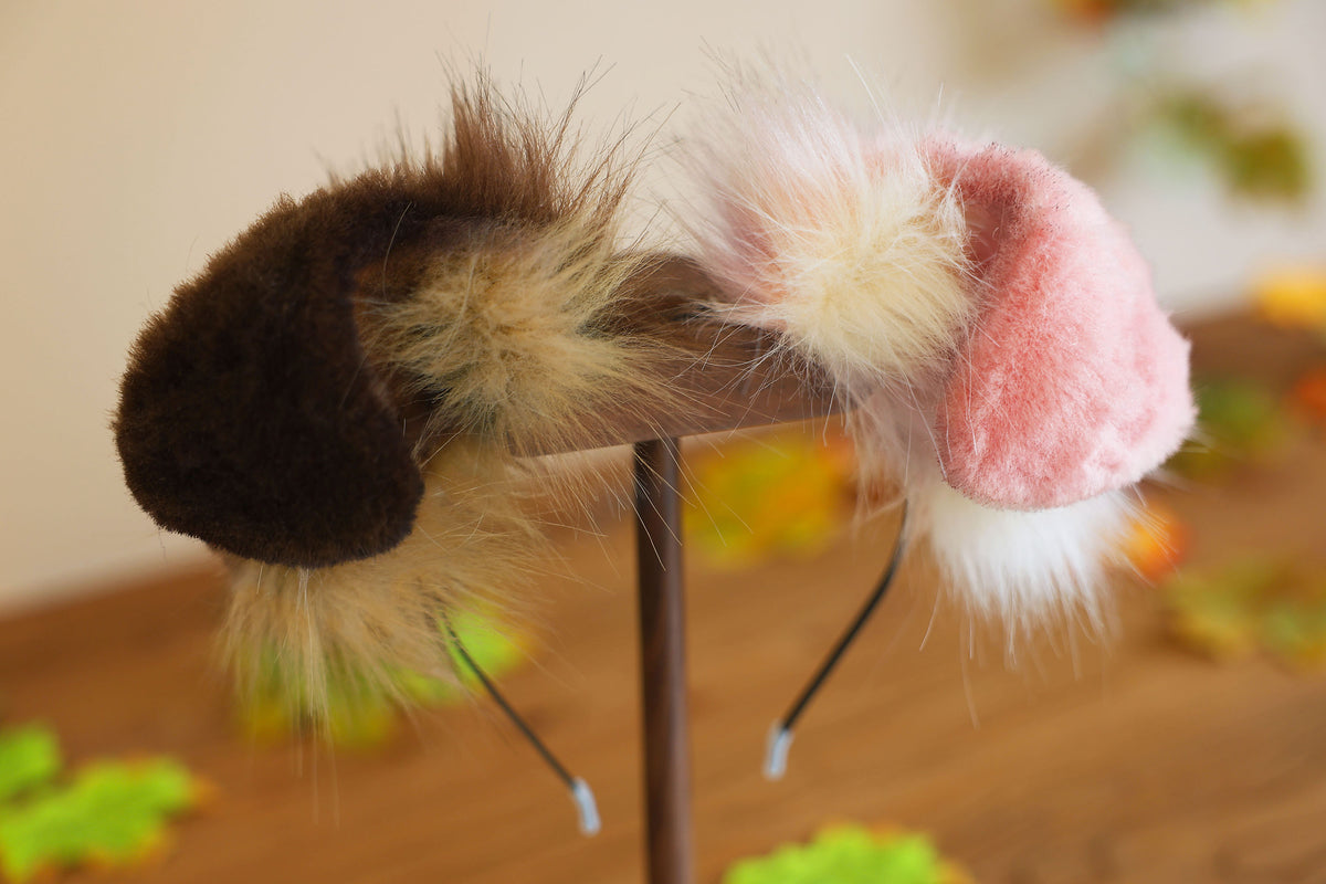 Hyper motion puppy tail sleeve and ears faux fur dog sleeves for silicone base - super motion tail covers - therian puppy kemonomimi furry