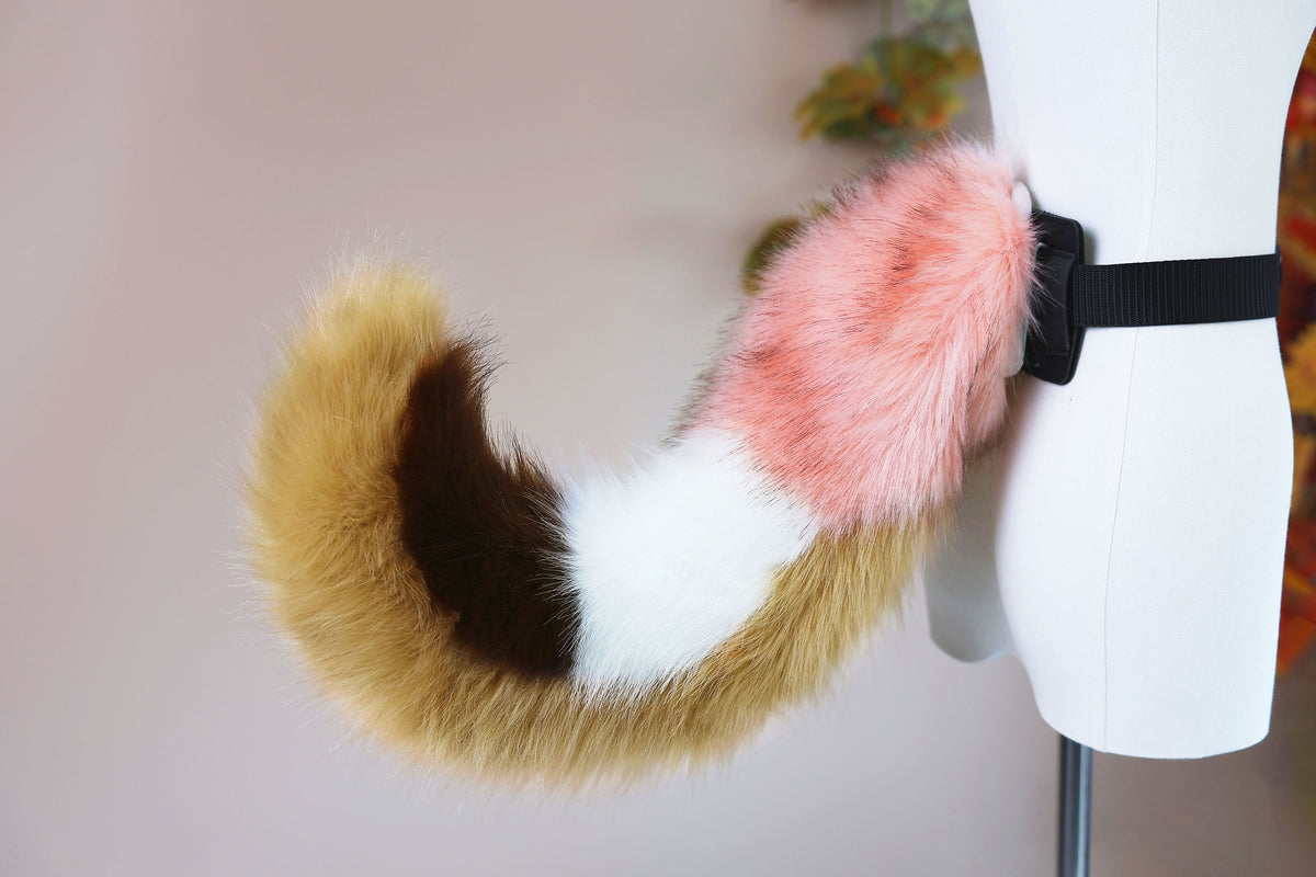 Hyper motion puppy tail sleeve and ears faux fur dog sleeves for silicone base - super motion tail covers - therian puppy kemonomimi furry