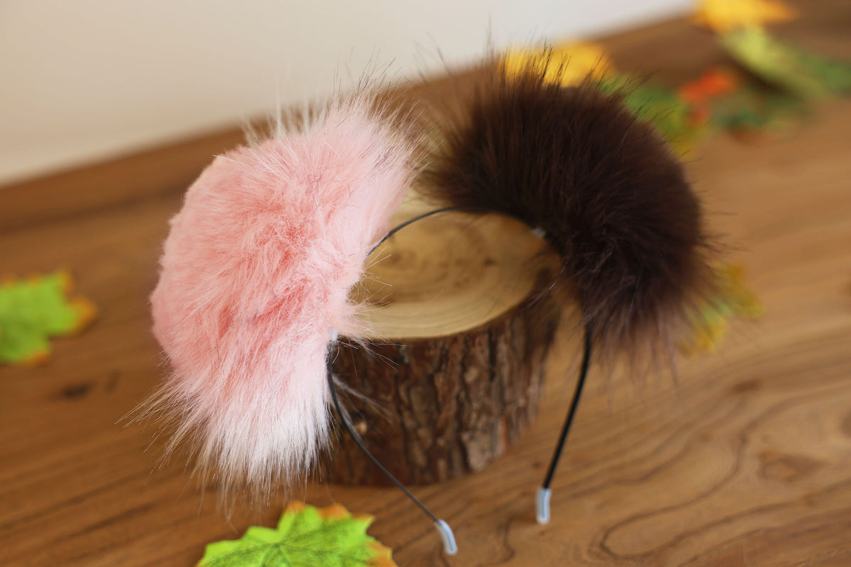 Hyper motion puppy tail sleeve and ears faux fur dog sleeves for silicone base - super motion tail covers - therian puppy kemonomimi furry