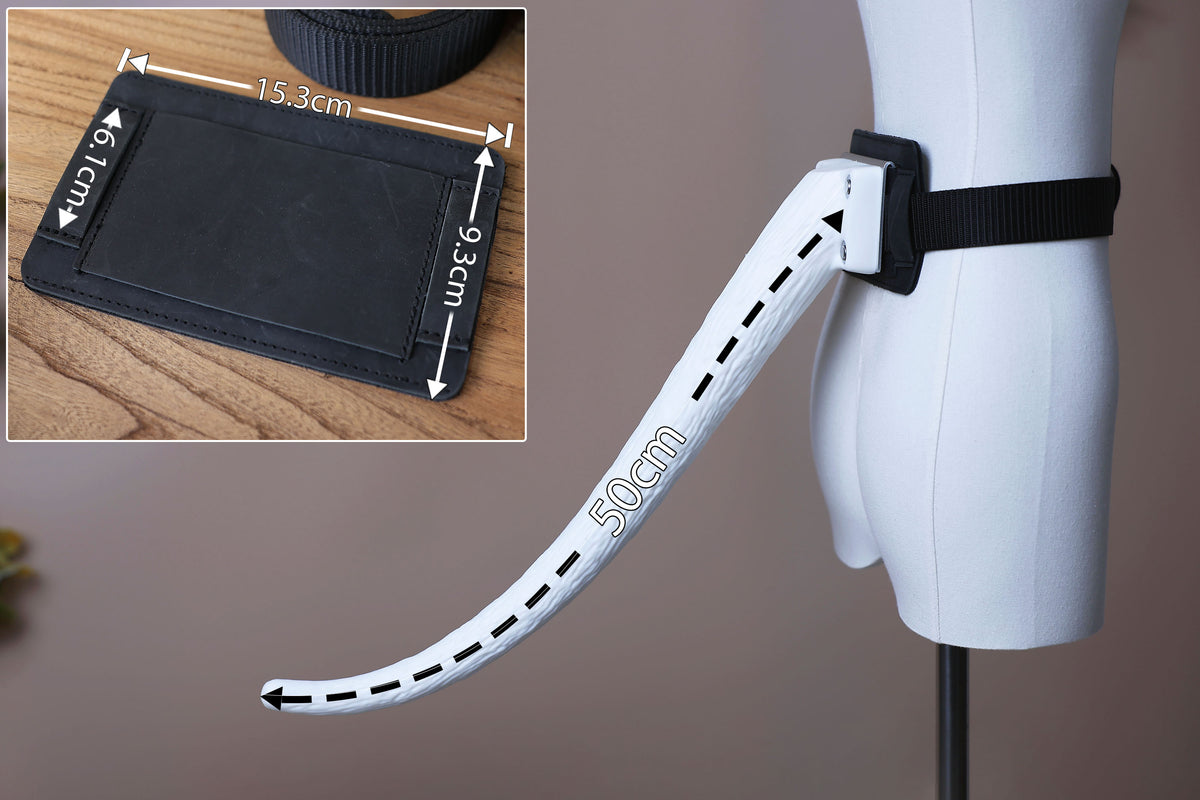 Hypermotion tail silicone core with secure leather holster hyper motion tail wagging tail kemonomimi therian silicone core tail supermotion