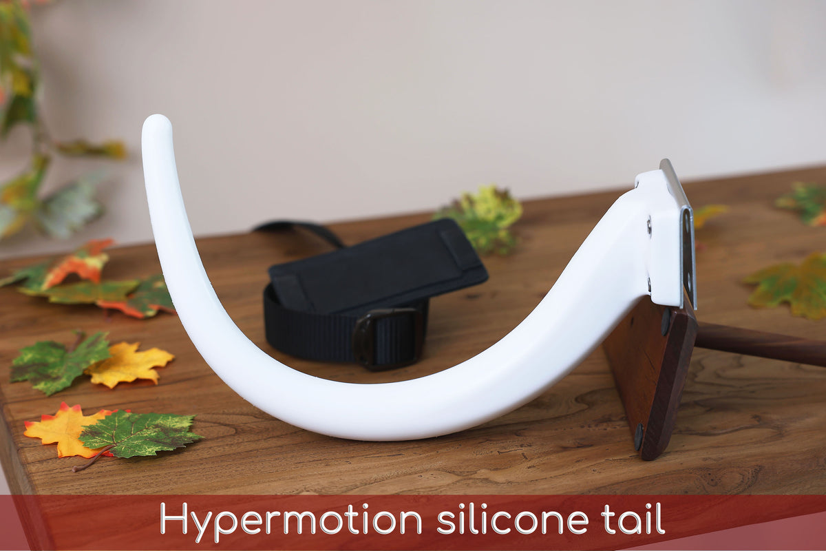 Hypermotion tail silicone core with secure leather holster hyper motion tail wagging tail kemonomimi therian silicone core tail supermotion