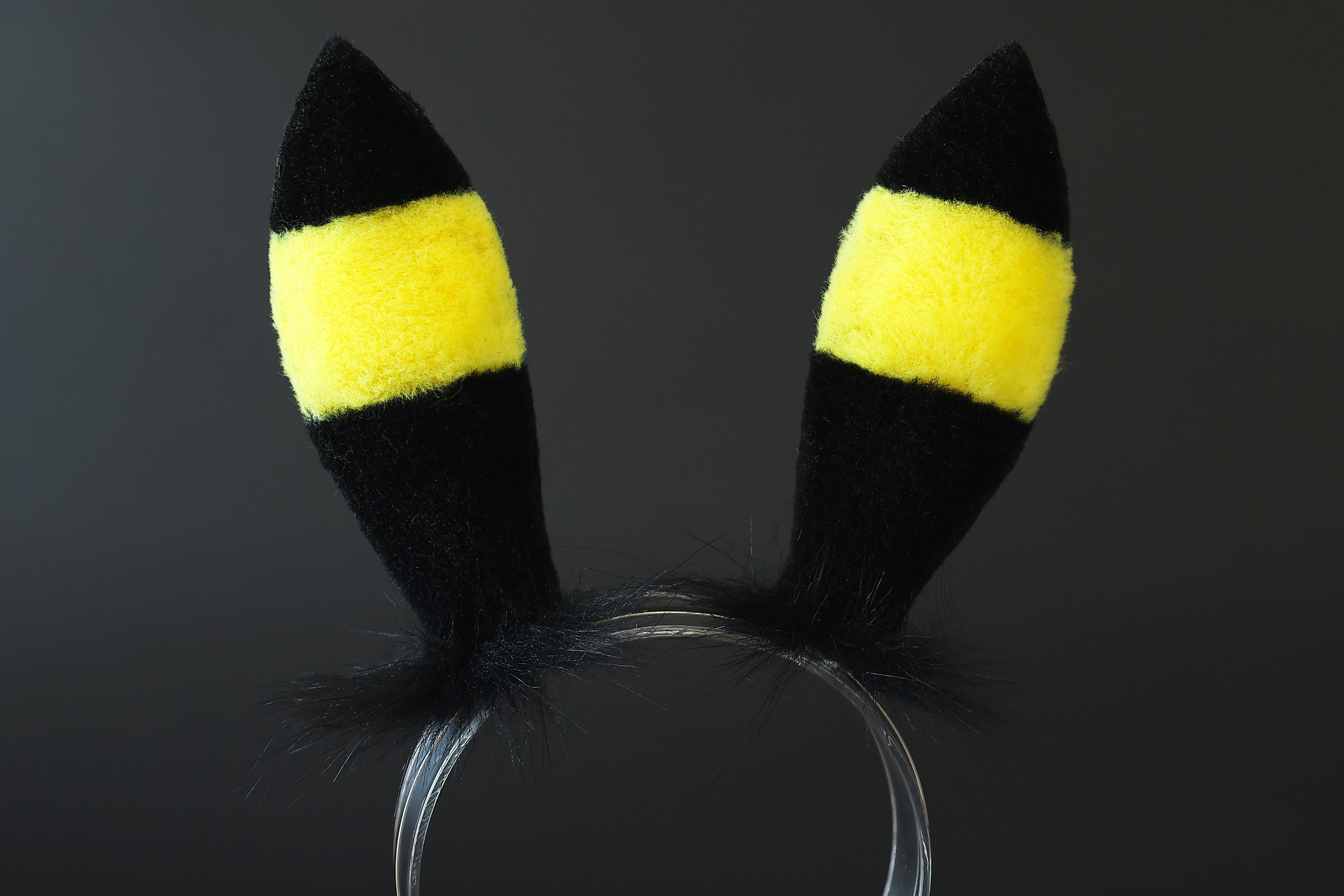 MTO Shiny Umbreon Ears and Tail Butt Plug Faux Fur Yellow Black Pokemon Umbreon Costume Ear And Tail Birthday Halloween gifts Christmas Anime Cosplay