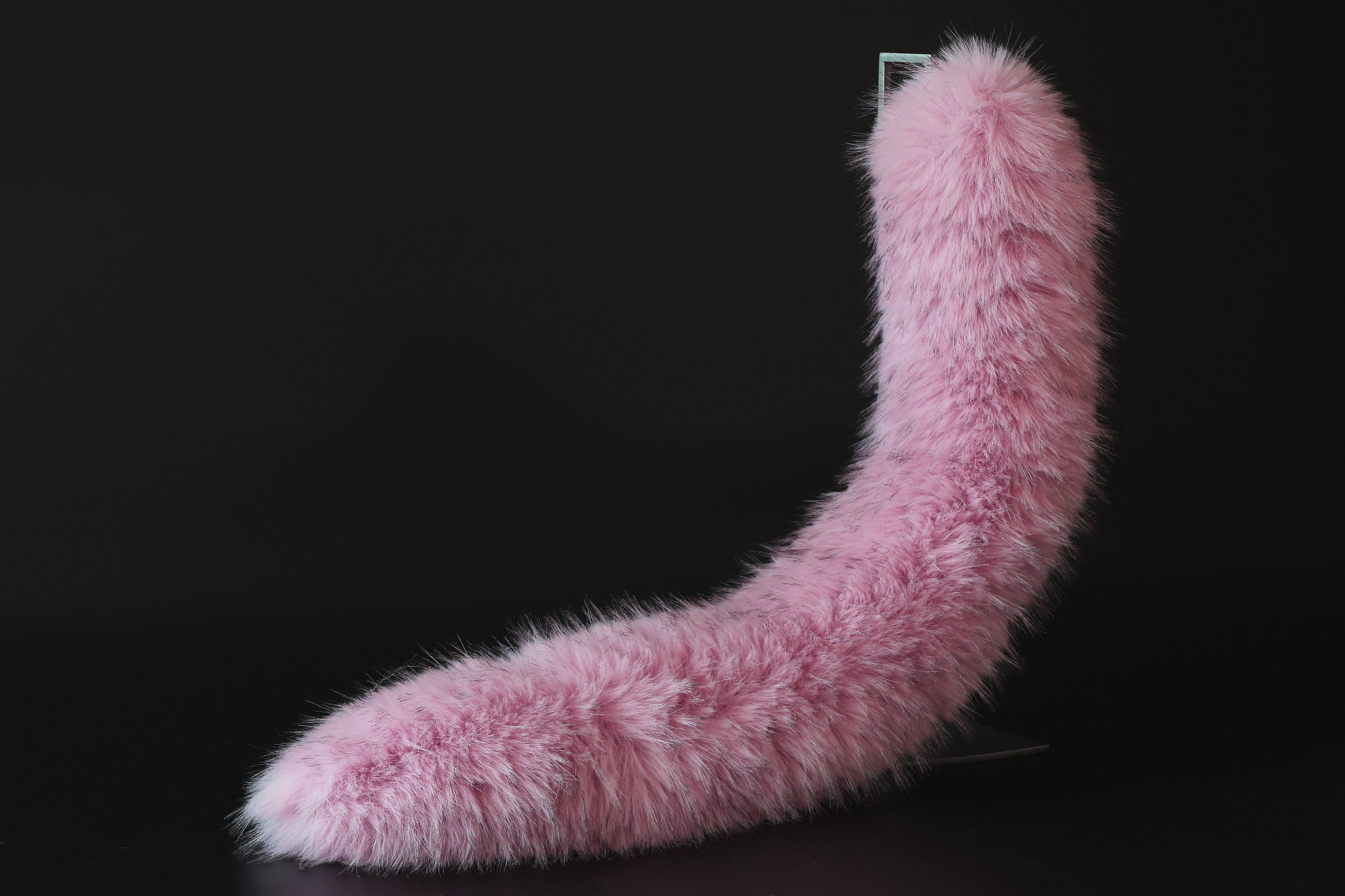Pink fox tail butt plug and ear set realistic faux fur wolf ear and tail anime cosplay therian cat ear and tail kitten ears and tail kemonomimi furry