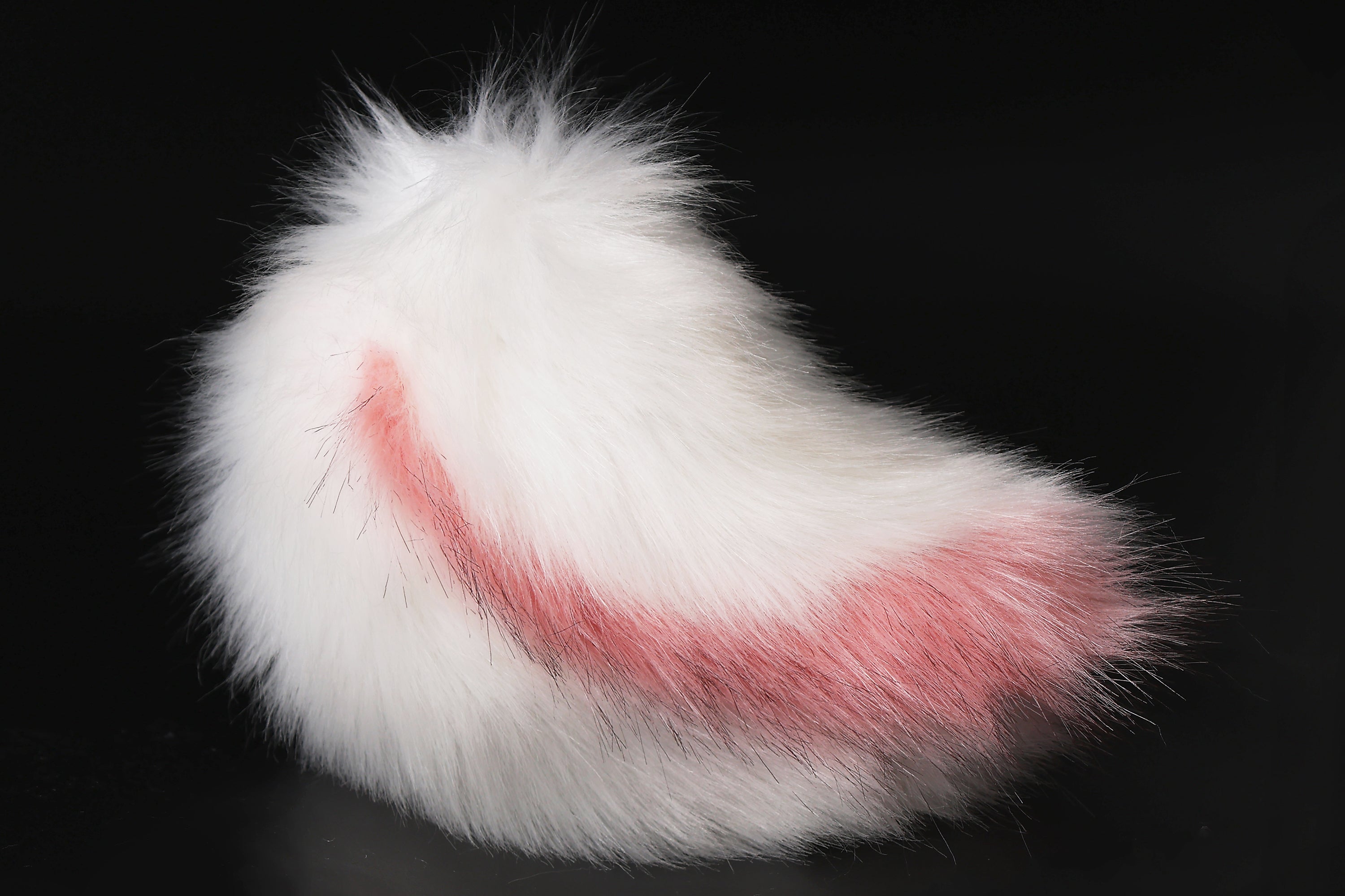 Pink white soft lop bunny ear and tail cosplay realistic faux fur floppy rabbit ears tail bunny kemonomimi rabbit  therian