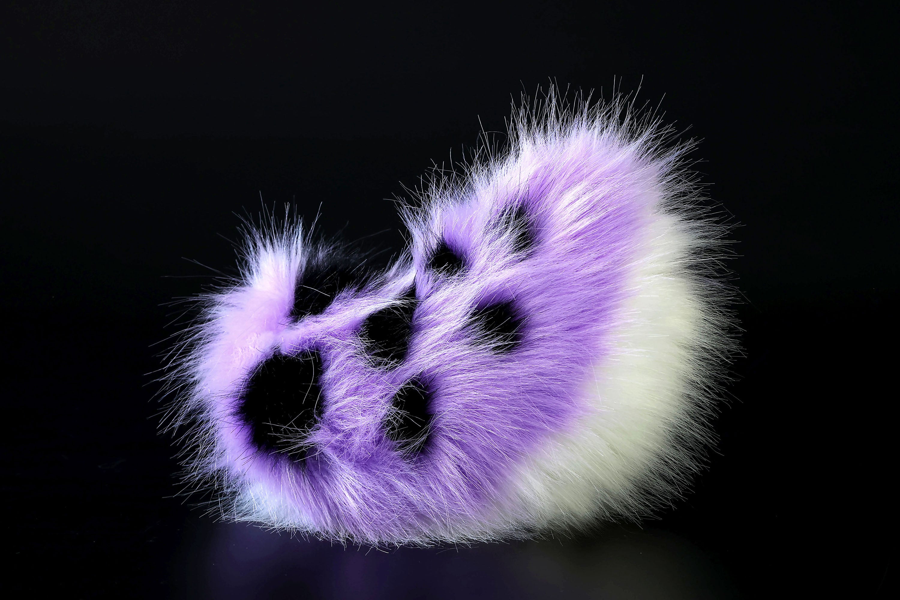 Purple soft long lop bunny ear and tail faux fur bunny ear cosplay rabbit ear and tail butt plug anime cosplay rabbit kemonomimi bunny therian costume ears and tail