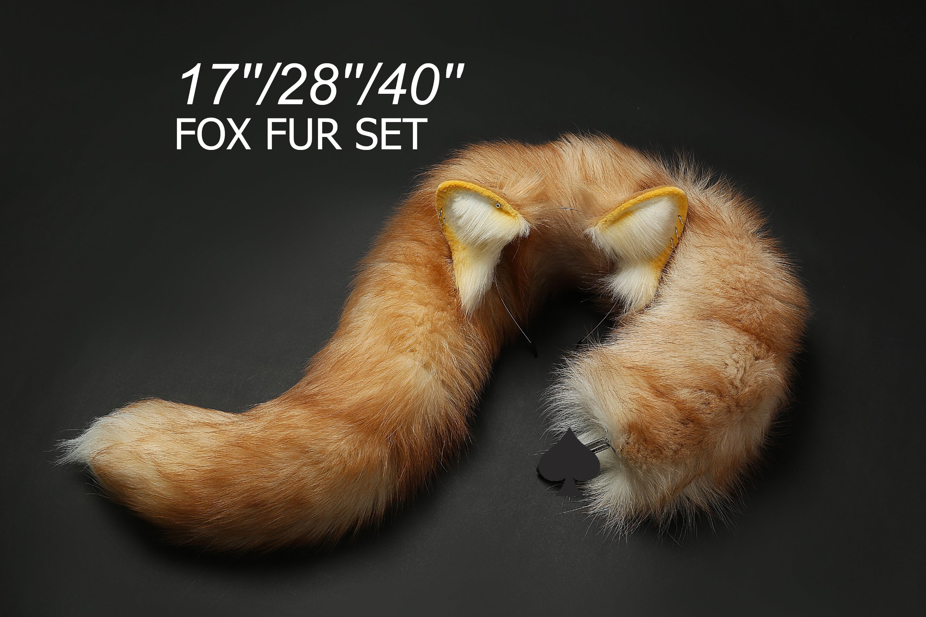 Fox tail plug and ear set - fox ear and tail buttplug - wolf tail butt plug - anal plug tail cat ear anime cosplay - Christmas gift -mature