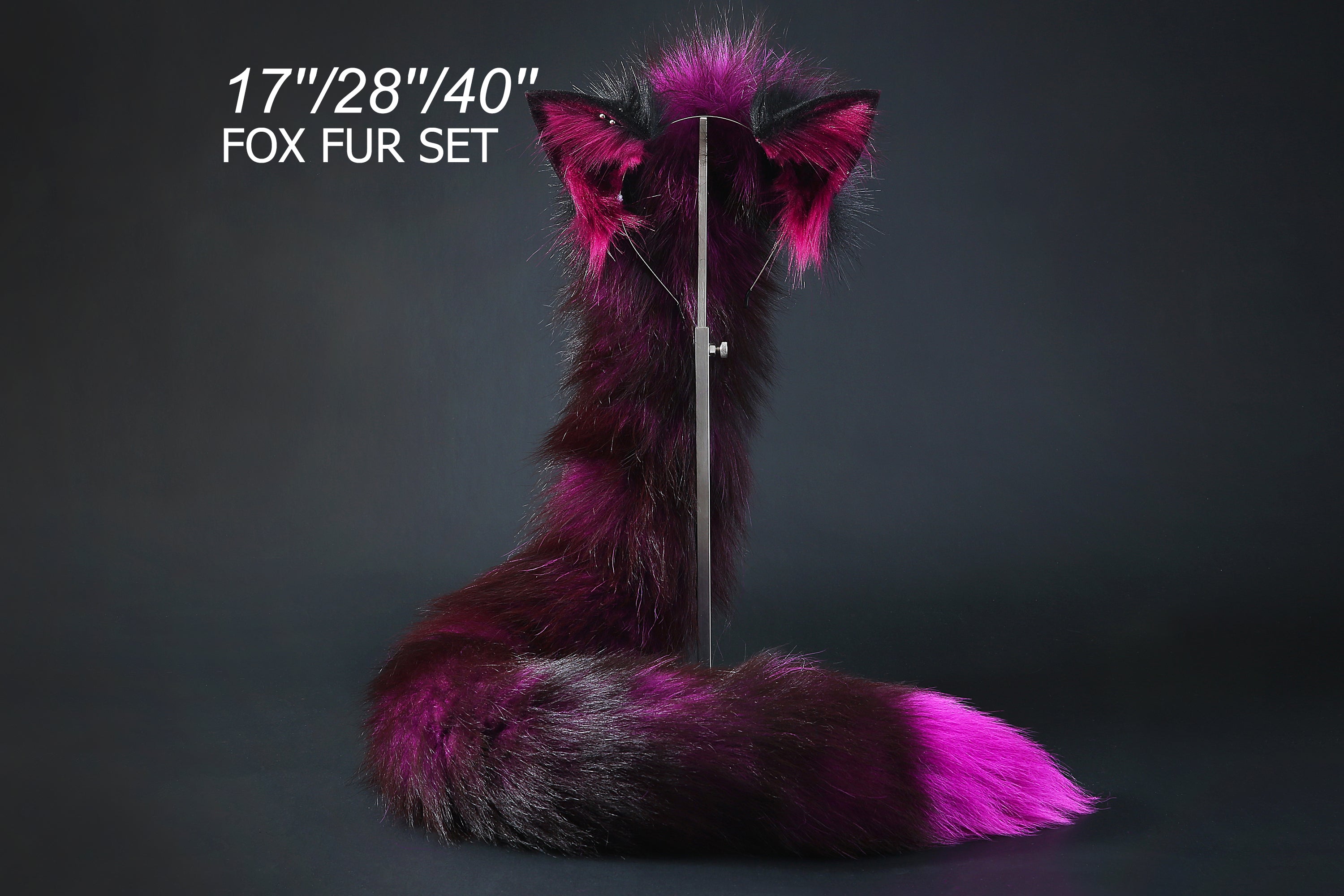 Purple fox tail plug and ear set - fox ear and tail buttplug - wolf ta Aliriga Purple fox tail plug and ear set - fox ear and tail buttplug - wolf ta Aliriga