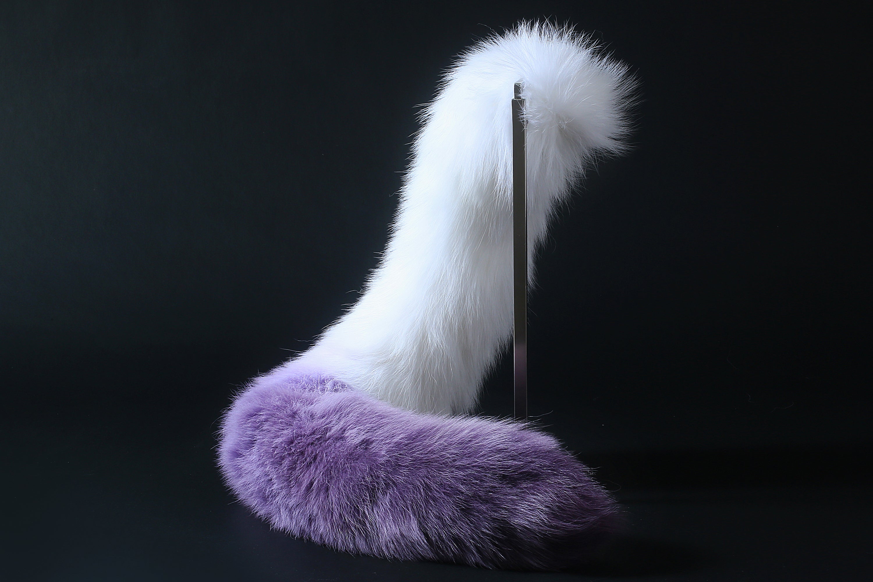 Purple white fox tail and ear set fox ear and tail cosplay wolf tail and ear cat tail anime cosplay kitten ear and tail kittenplay Halloween