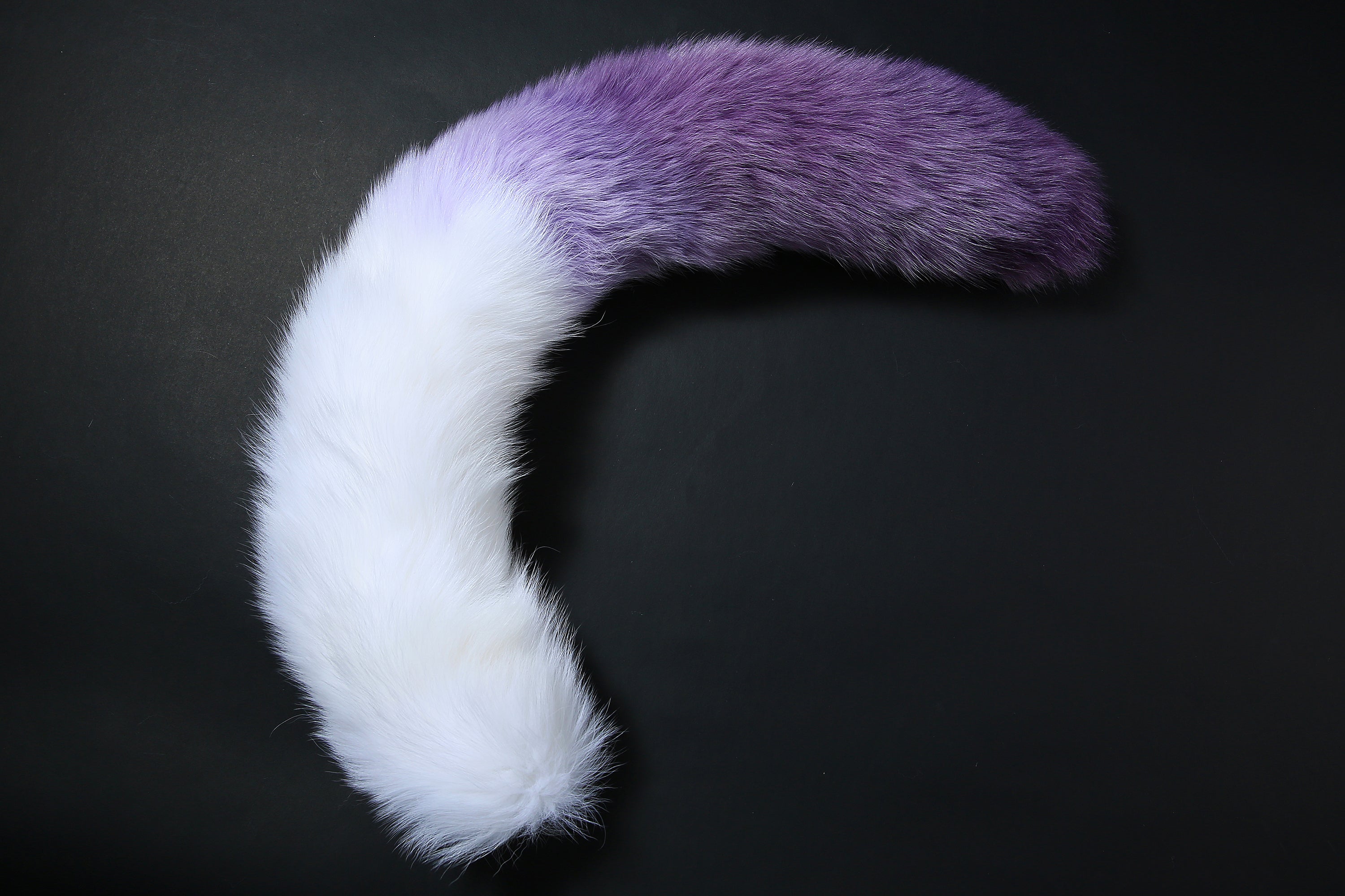 Purple white fox tail and ear set fox ear and tail cosplay wolf tail and ear cat tail anime cosplay kitten ear and tail kittenplay Halloween