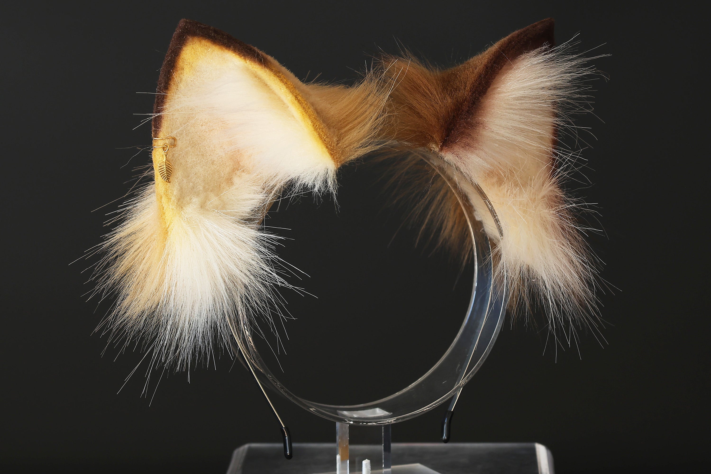 Realistic calico faux fur cat ears and tail butt plug kitten ears kittenplay anime cosplay fox ears and tail wolf ear and tail kemonomimi gift therian