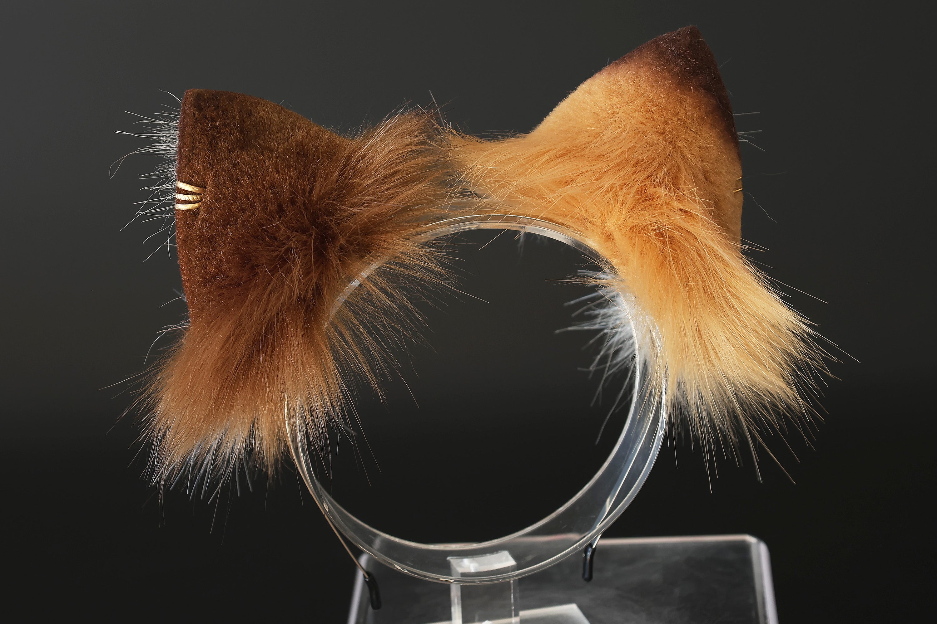 Realistic calico faux fur cat ears and tail butt plug kitten ears kittenplay anime cosplay fox ears and tail wolf ear and tail kemonomimi gift therian