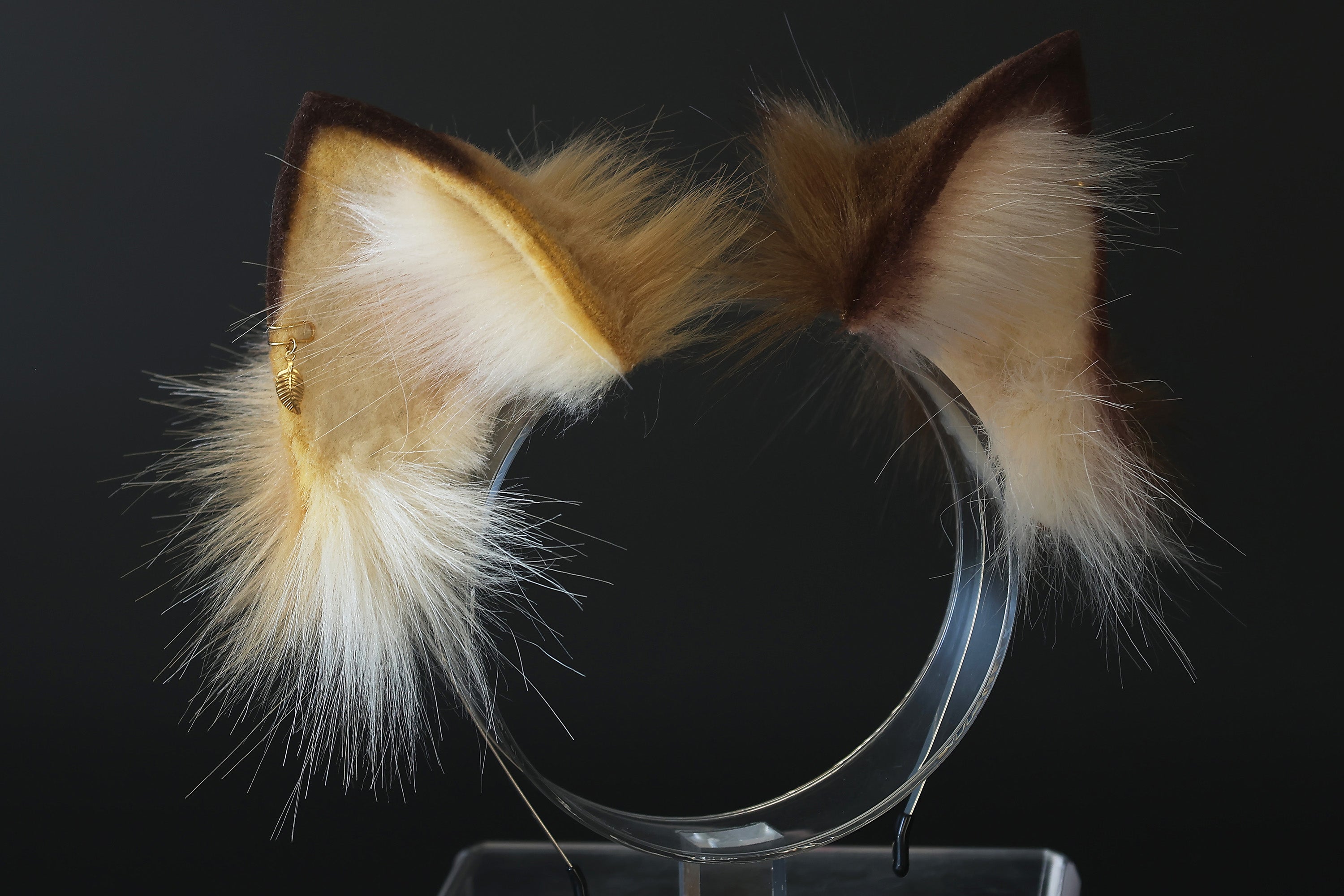 Realistic calico faux fur cat tail and ear kemonomimi kitten ear and tail butt plug anime cosplay therian puppy ear and tail dog ears and tail furry